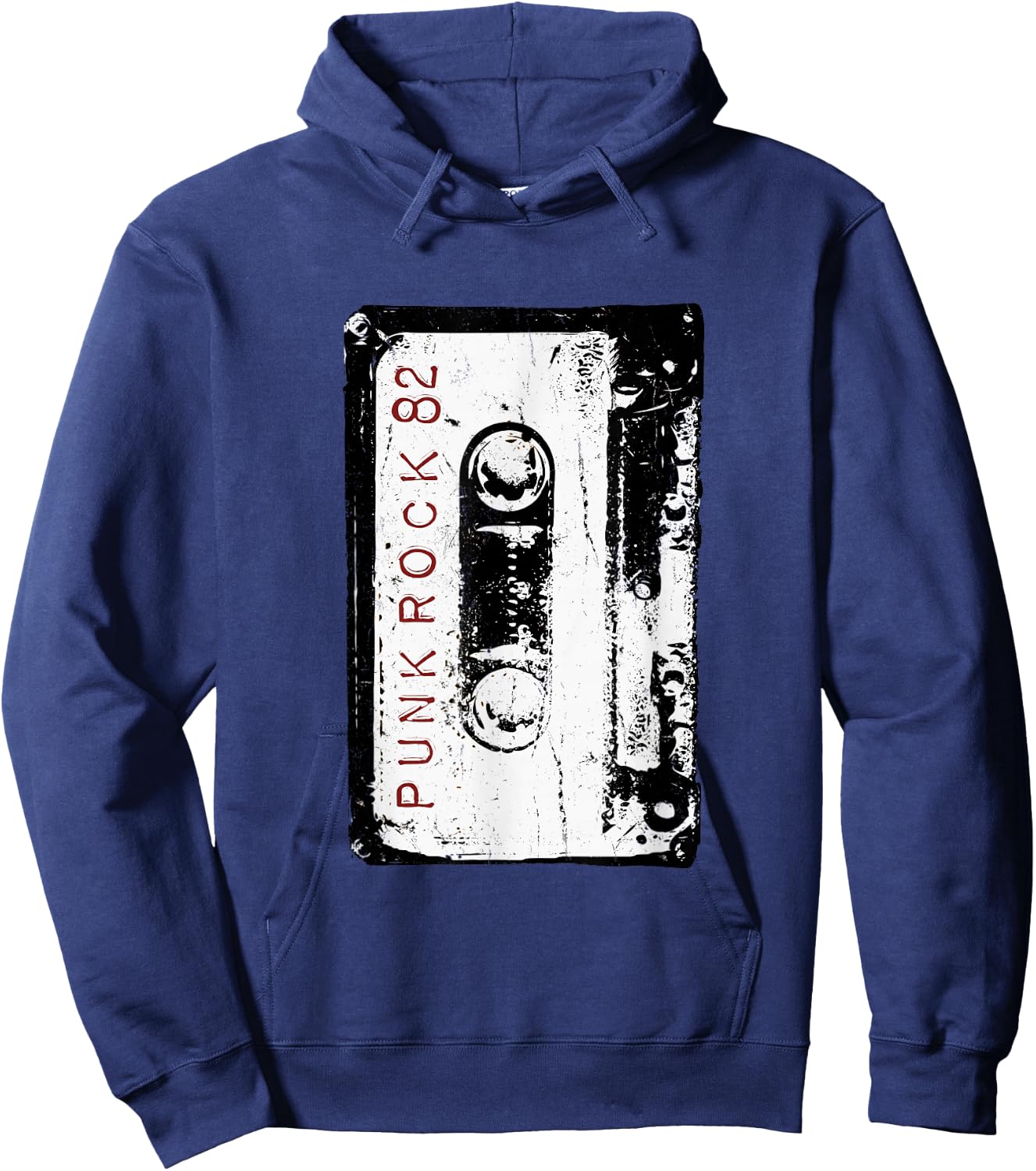 Punk Rock 80's Retro Concert Mixtape Cassette Vintage Hoodie - Hoodie | Navy