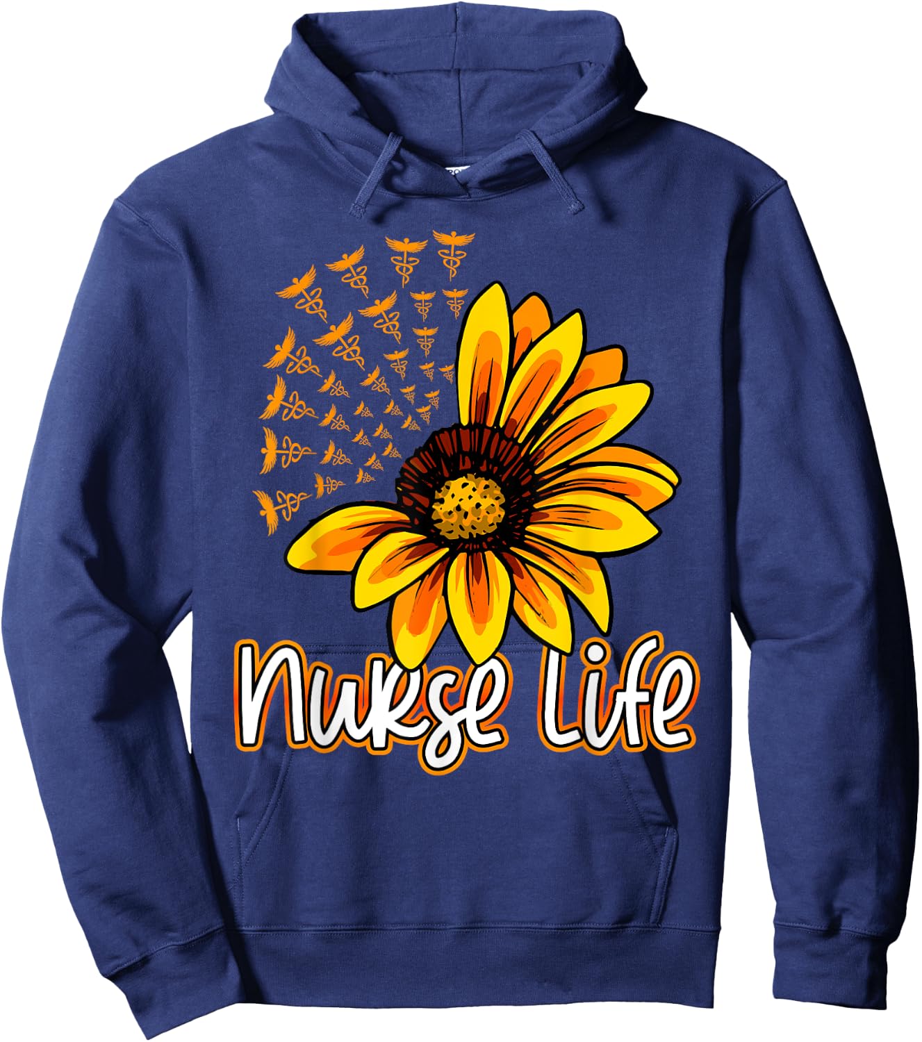 Nurse Life Outfit Nurse Logo Nursing Clinical RN LPN Hoodie - Hoodie | Navy
