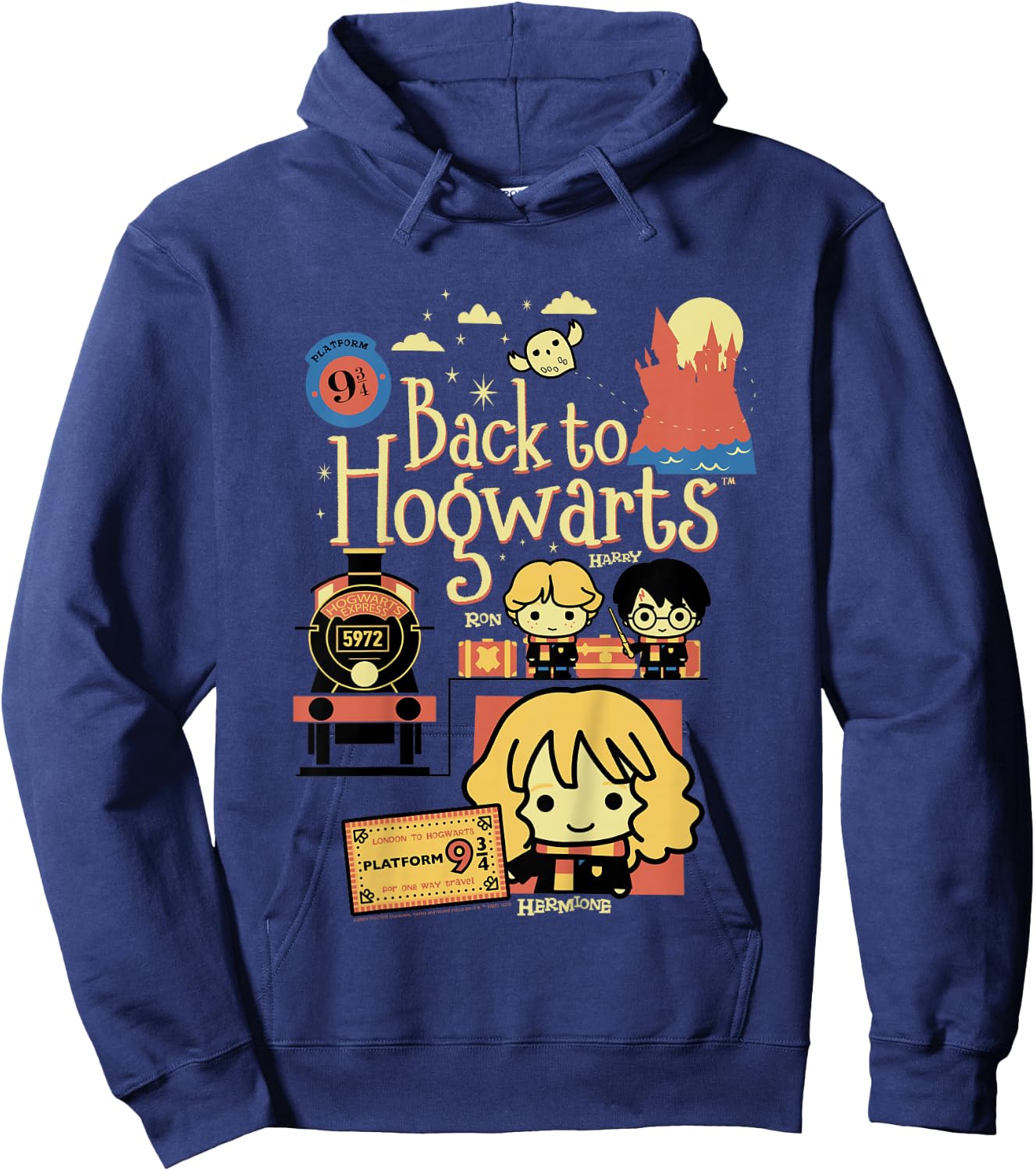 Kids Harry Potter Chibi Back to Hogwarts Hoodie - Hoodie | Navy