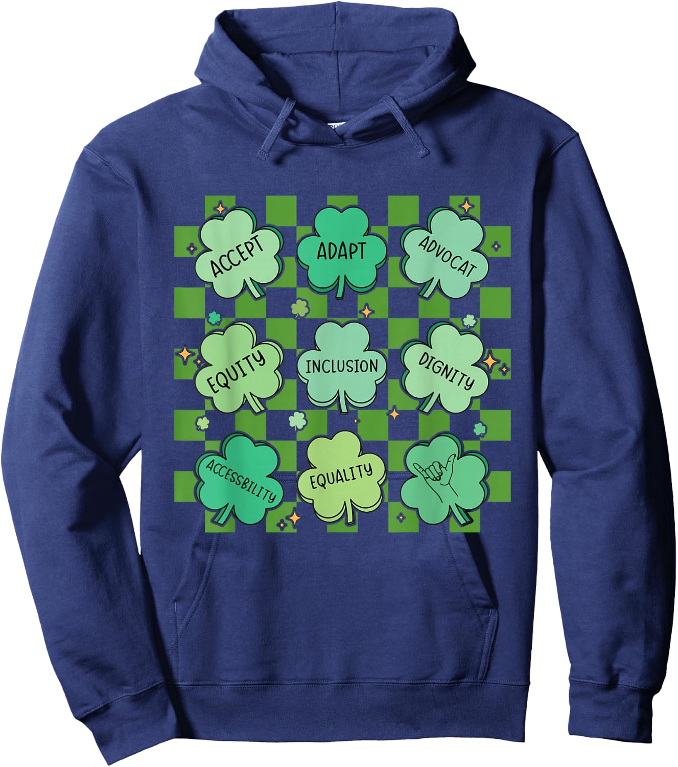 Special Education Teacher St. Patricks Day Irish Shamrocks Hoodie - Hoodie | Navy