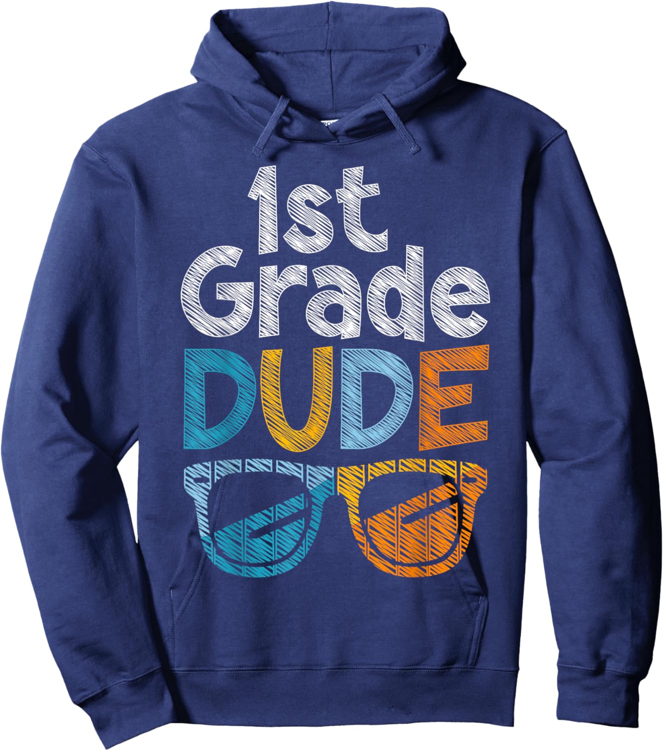 1st Grade Dude Back To School First Grade student Hoodie - Hoodie | Navy