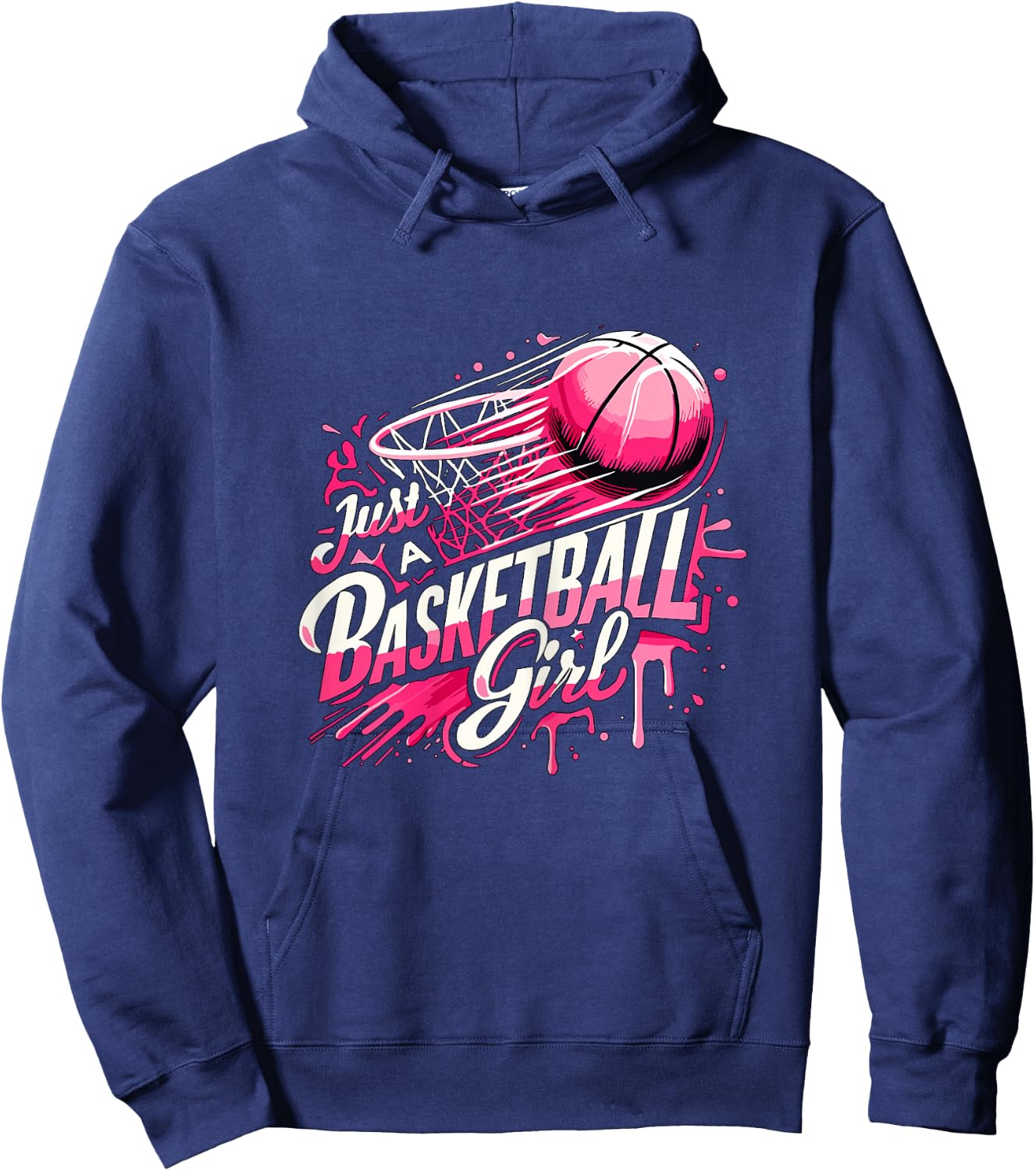 Just a Basketball Girl Hoodie - Hoodie | Navy