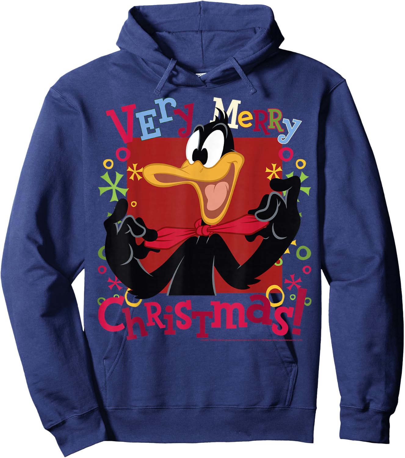 Looney Tunes Christmas Daffy Duck Very Merry Christmas Hoodie - Hoodie | Navy