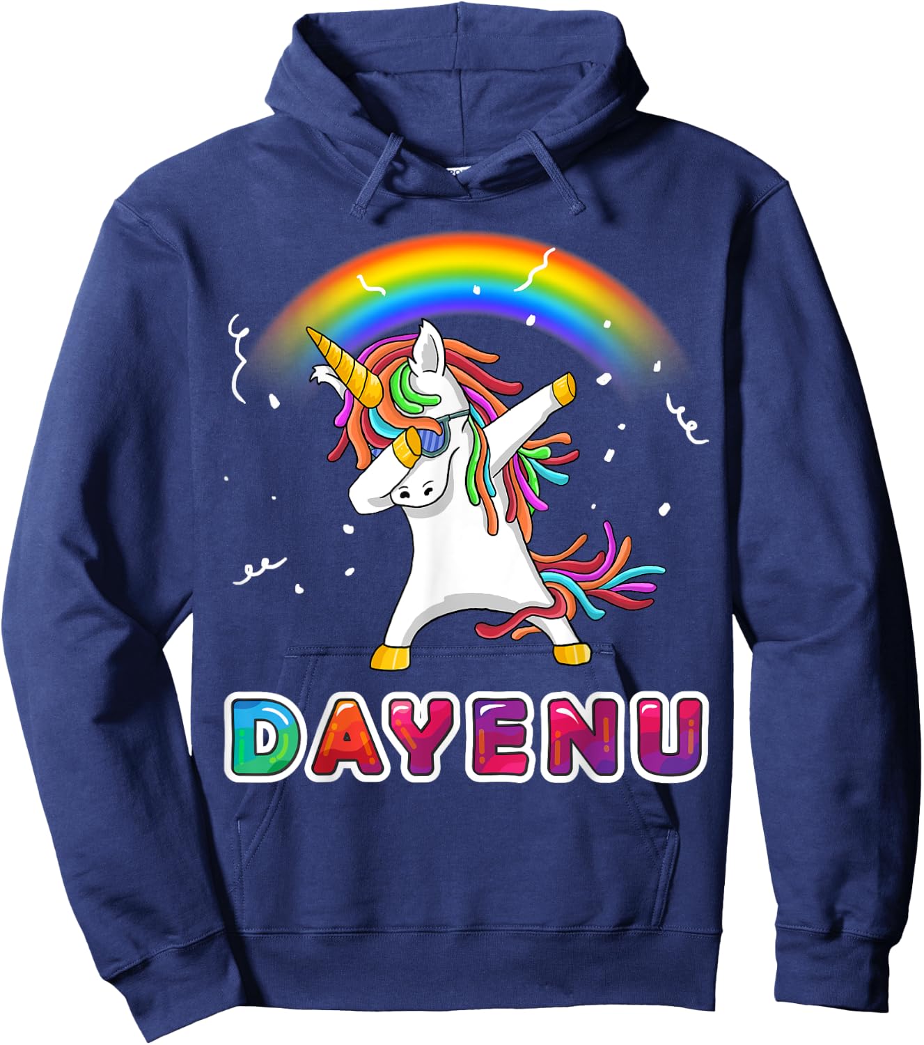 Unicorn Dayenu Passover Shirt for Kids Boys Girls Hoodie - Hoodie | Navy