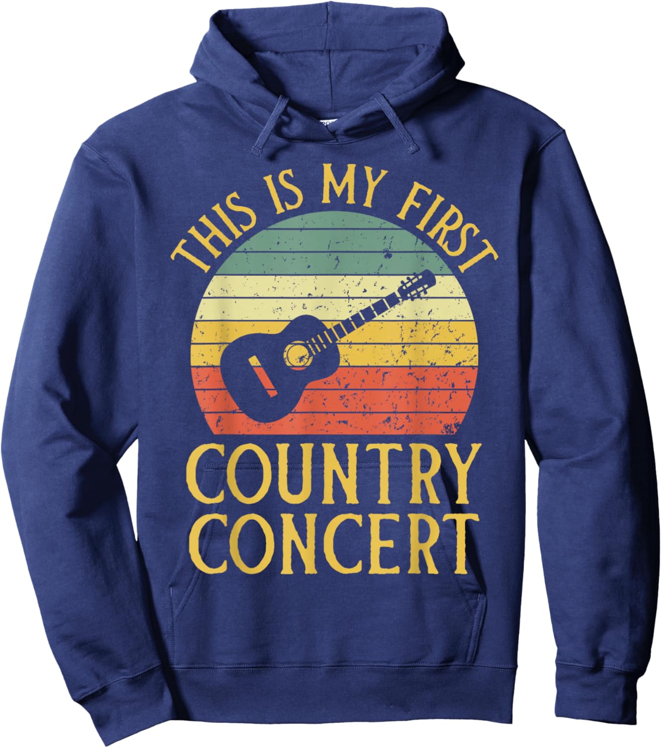 My First Country Concert Vintage 1st Country Music Concert Hoodie - Hoodie | Navy