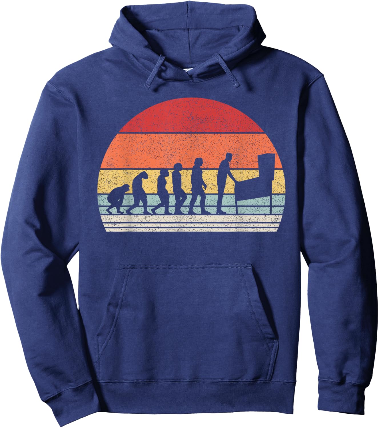 Vintage Retro Pinball Evolution Hoodie - Hoodie | Navy