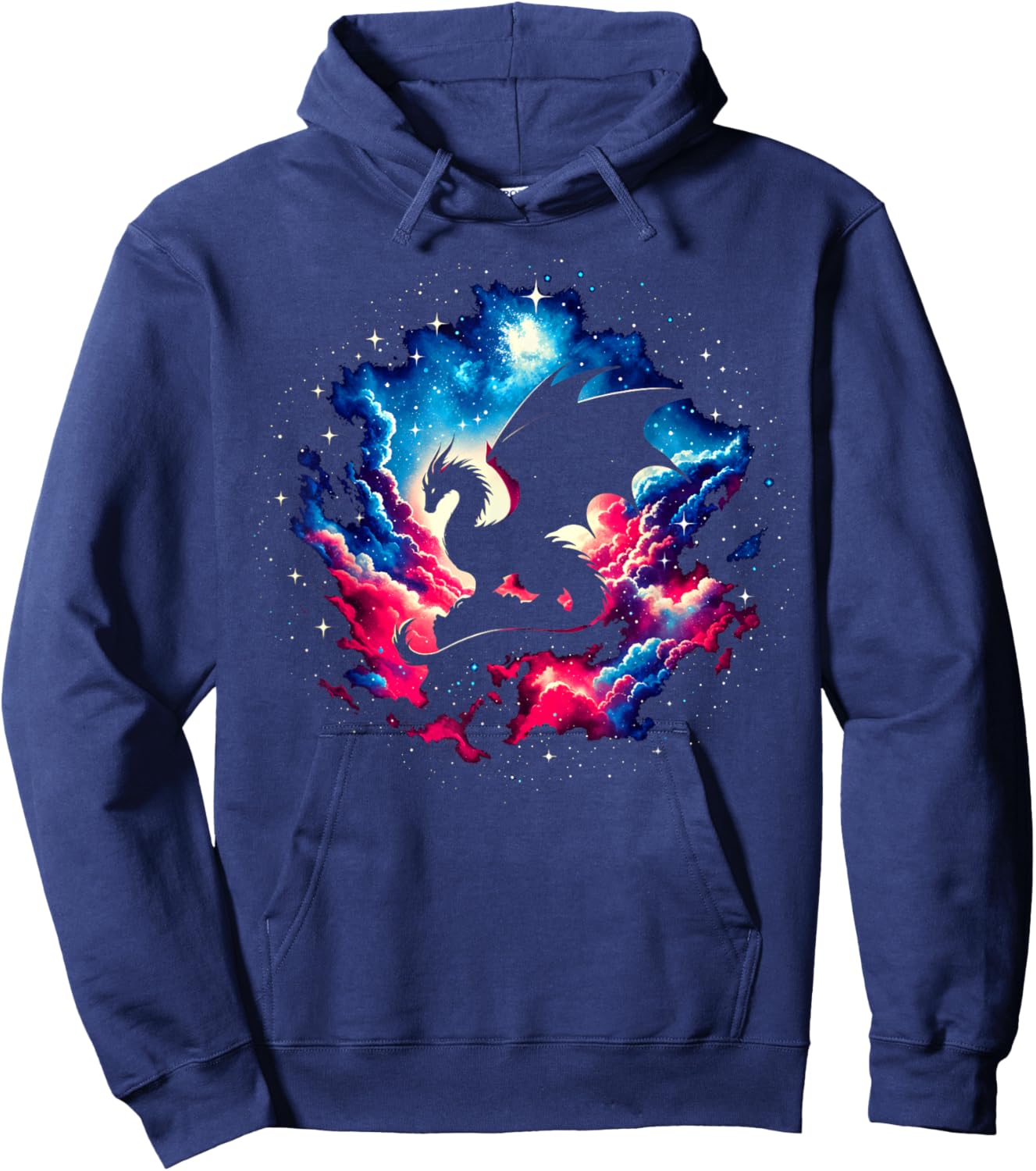 Cool Cosmic Dragon Galaxy Graphic Space Art Hoodie - Hoodie | Navy