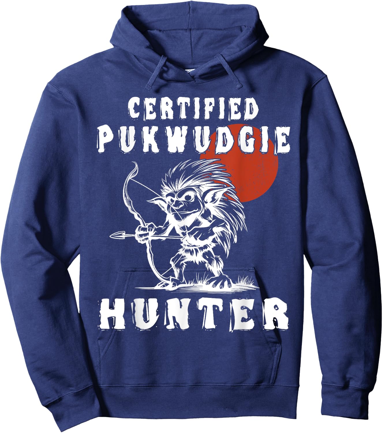 Certified Pukwudgie Hunter - Pukwudgie Monster Hoodie - Hoodie | Navy