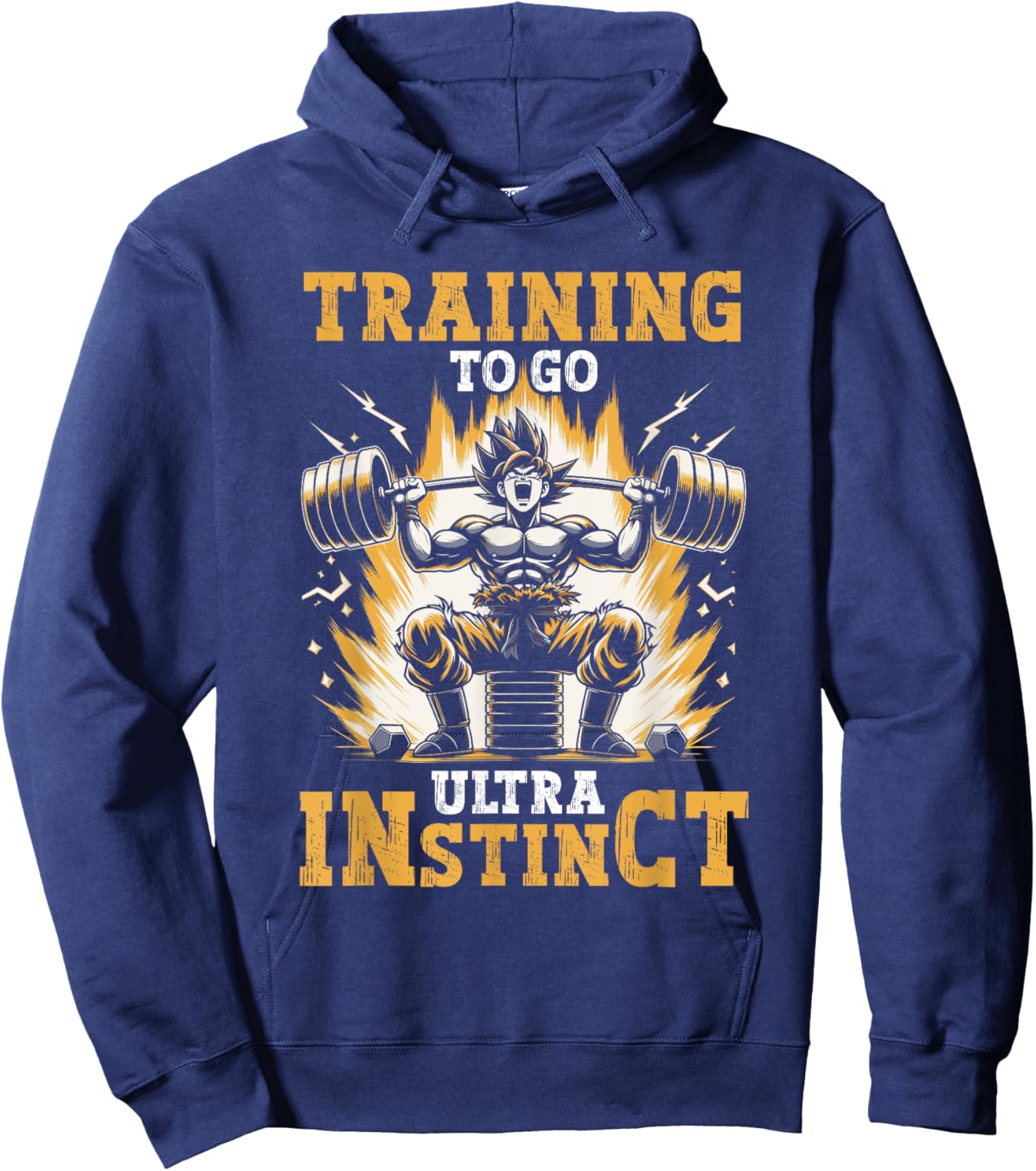 Training To Go Ultra Instinct Gym Weightlifting Bodybuilder Hoodie - Hoodie | Navy