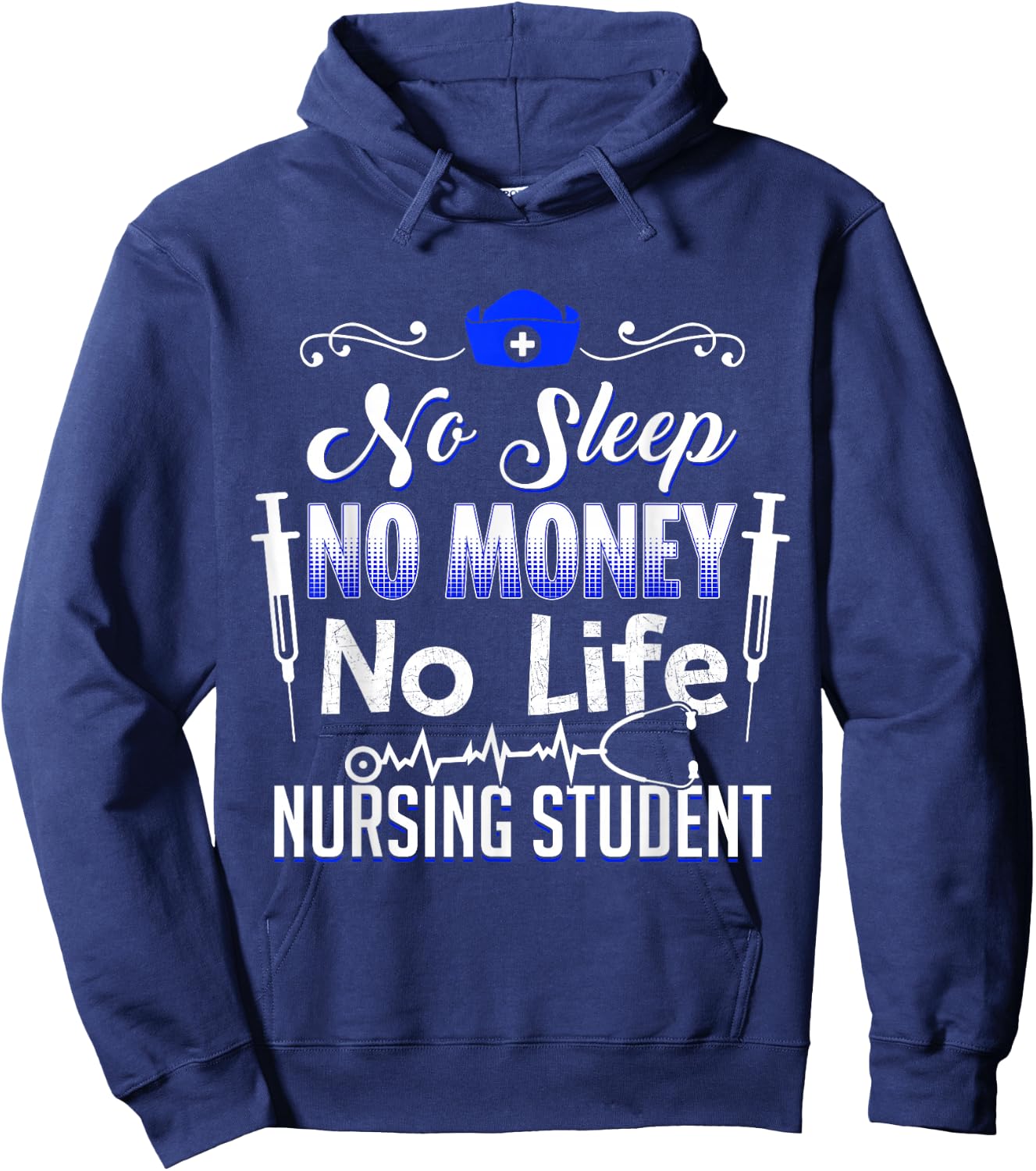 Funny Nursing Student - Future RN LPN Nurse Gift Hoodie - Hoodie | Navy