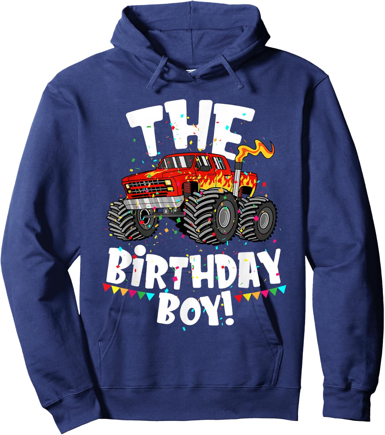 Funny Monster Truck The Birthday Boy Gift Your Son Hoodie - Hoodie | Navy