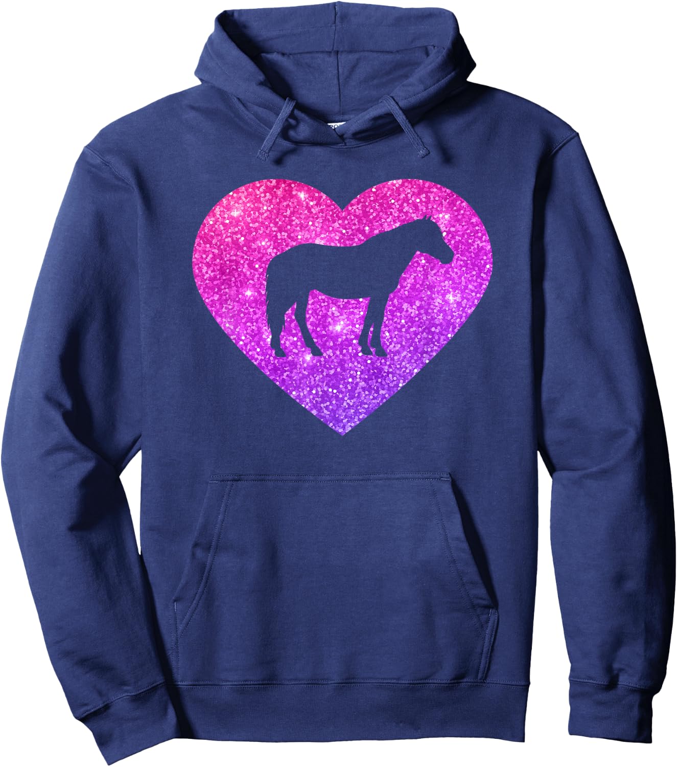 Foal Horse Heart Gift Girls, Teenagers and Women Hoodie - Hoodie | Navy