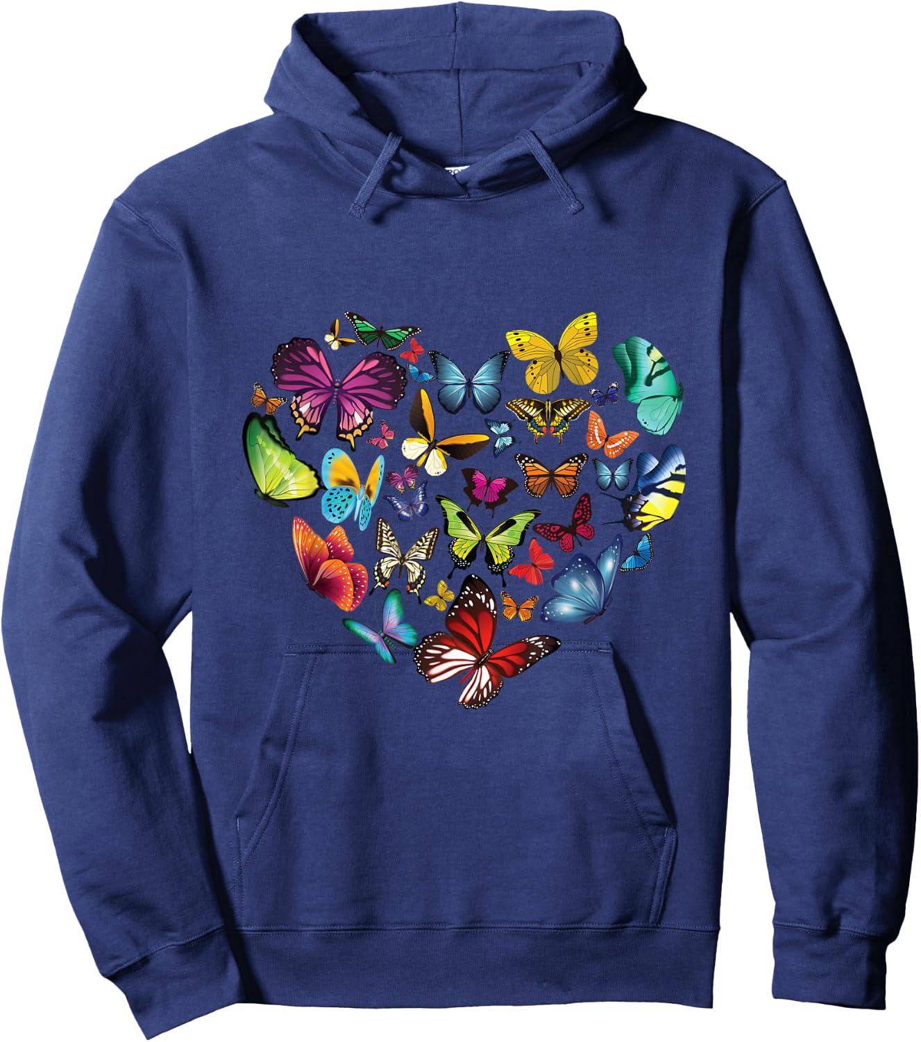 Butterfly Heart Butterflies Lover Lepidopterist Men Women Hoodie - Hoodie | Navy