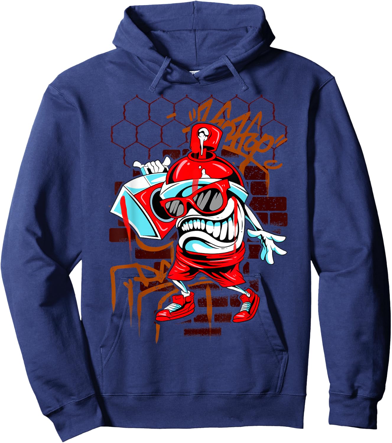 Graffiti Art Spray Paint Urban Hip Hop Music Lover Hoodie - Hoodie | Navy