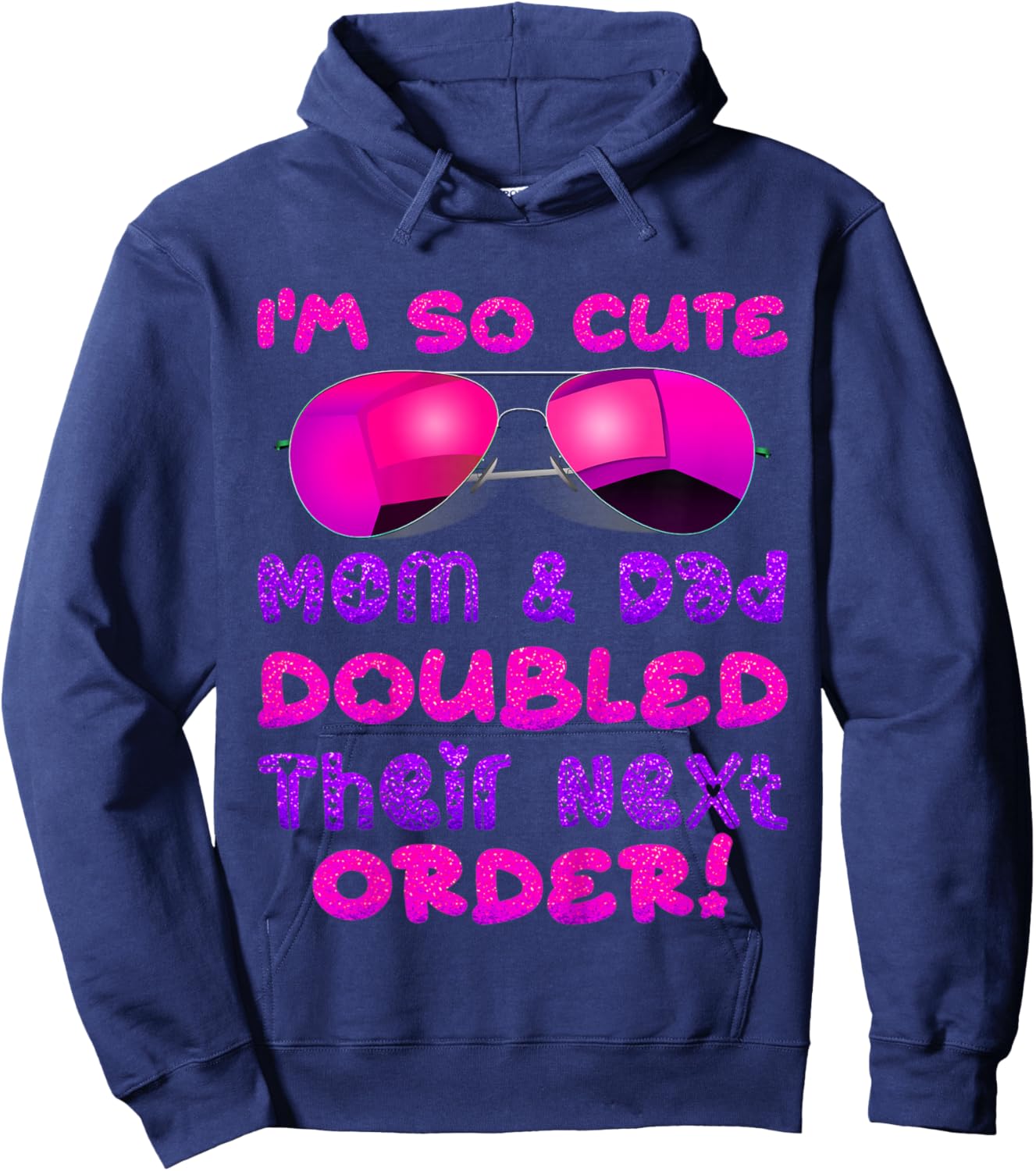 Kids I'm So Cute Mom And & Doubled Their Next Order Twins Baby Hoodie - Hoodie | Navy