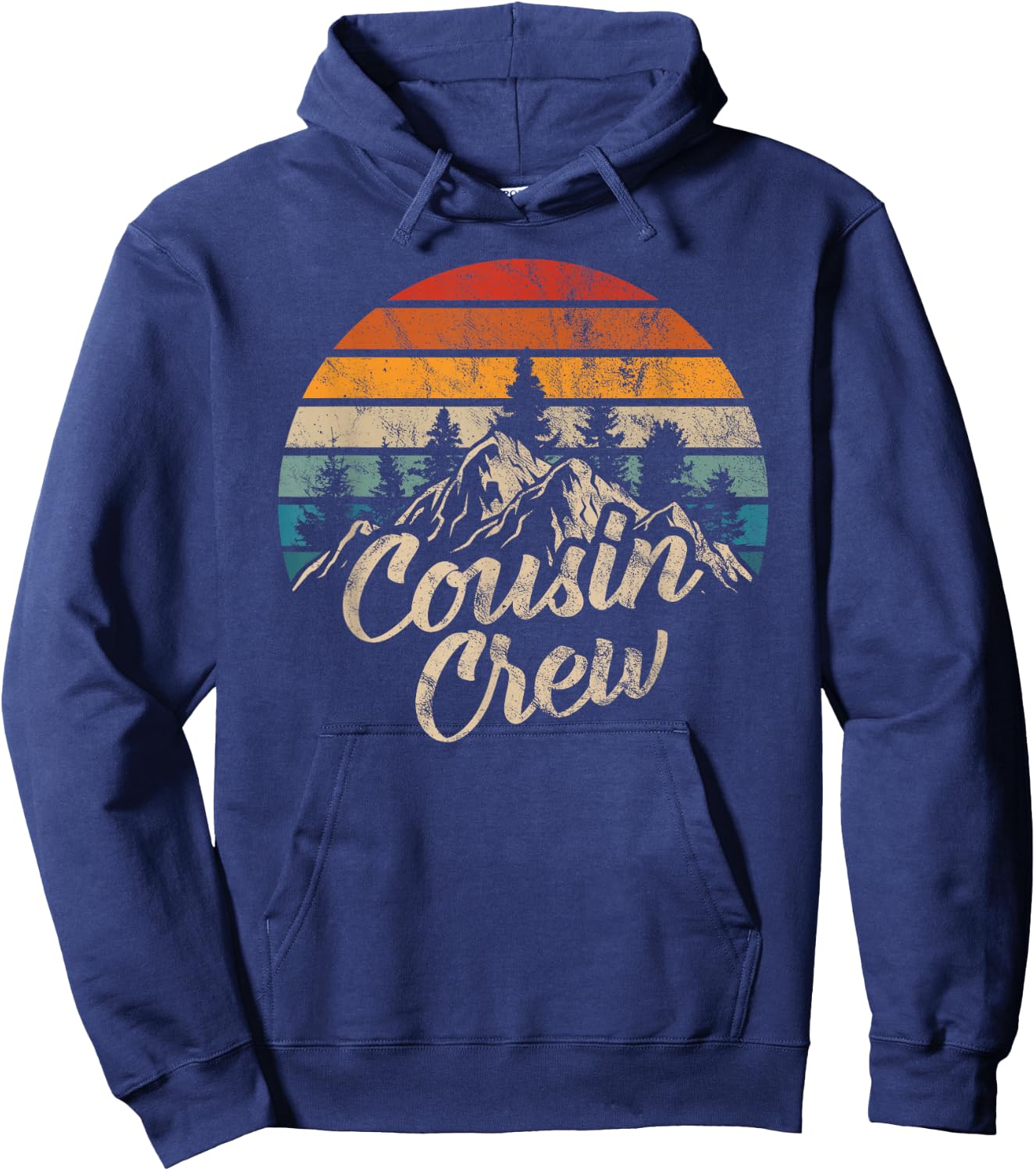 Cousin Crew Camping Outdoor Sunset Summer Camp Hoodie - Hoodie | Navy