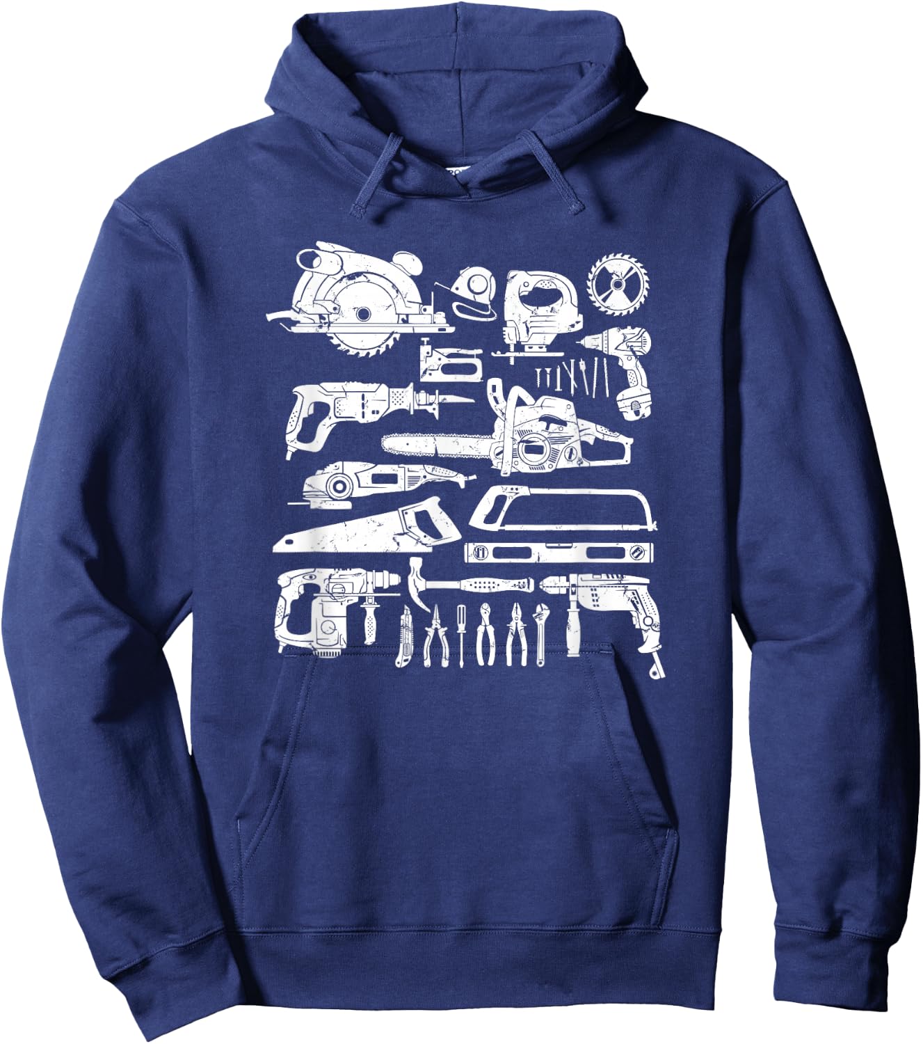 Carpenter Mechanic Hand Power Tool Saw Handyman Woodworker Hoodie - Hoodie | Navy