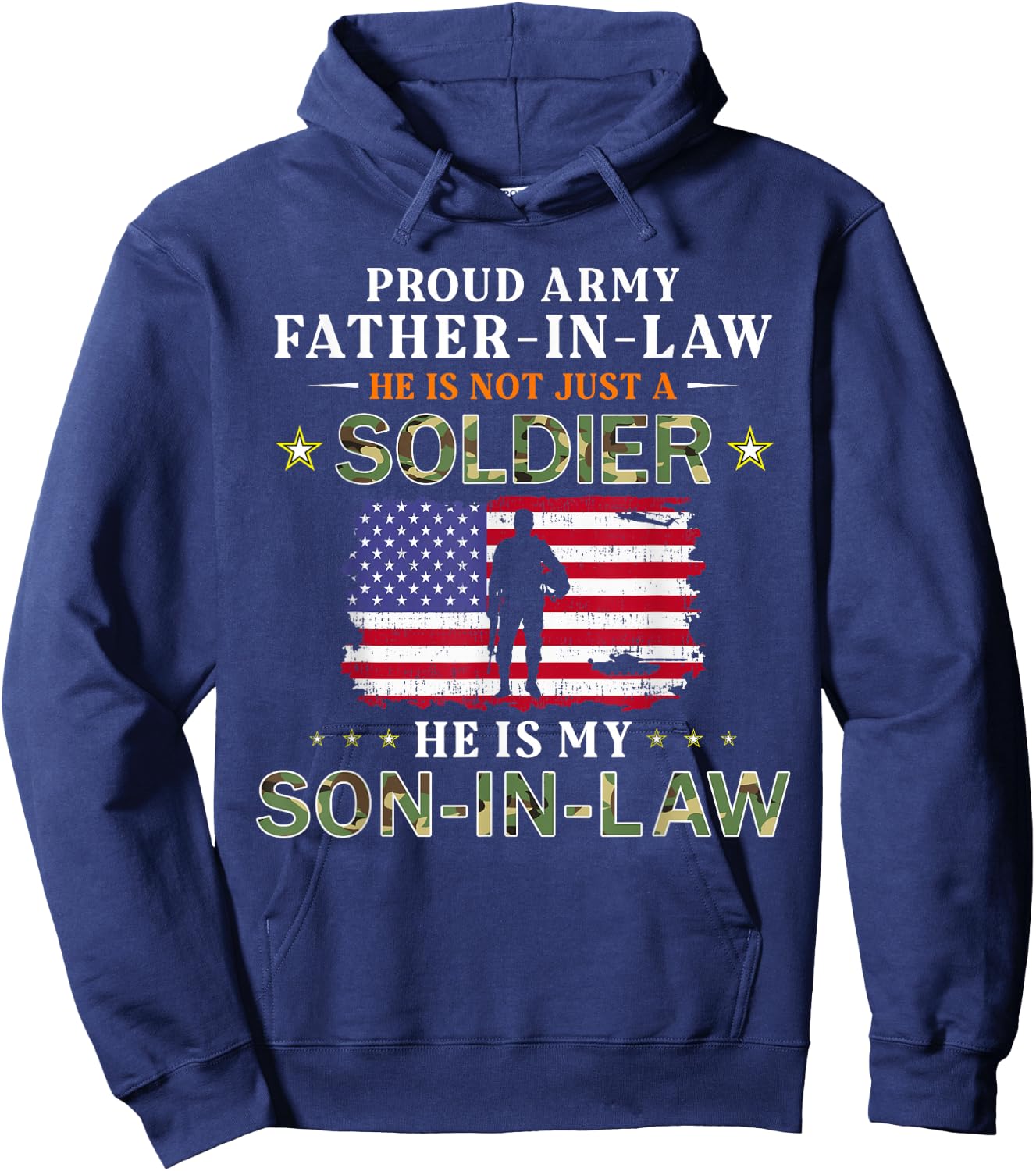 My Son-In-Law Is A Soldier Hero-Proud Army Father-In-Law Hoodie - Hoodie | Navy
