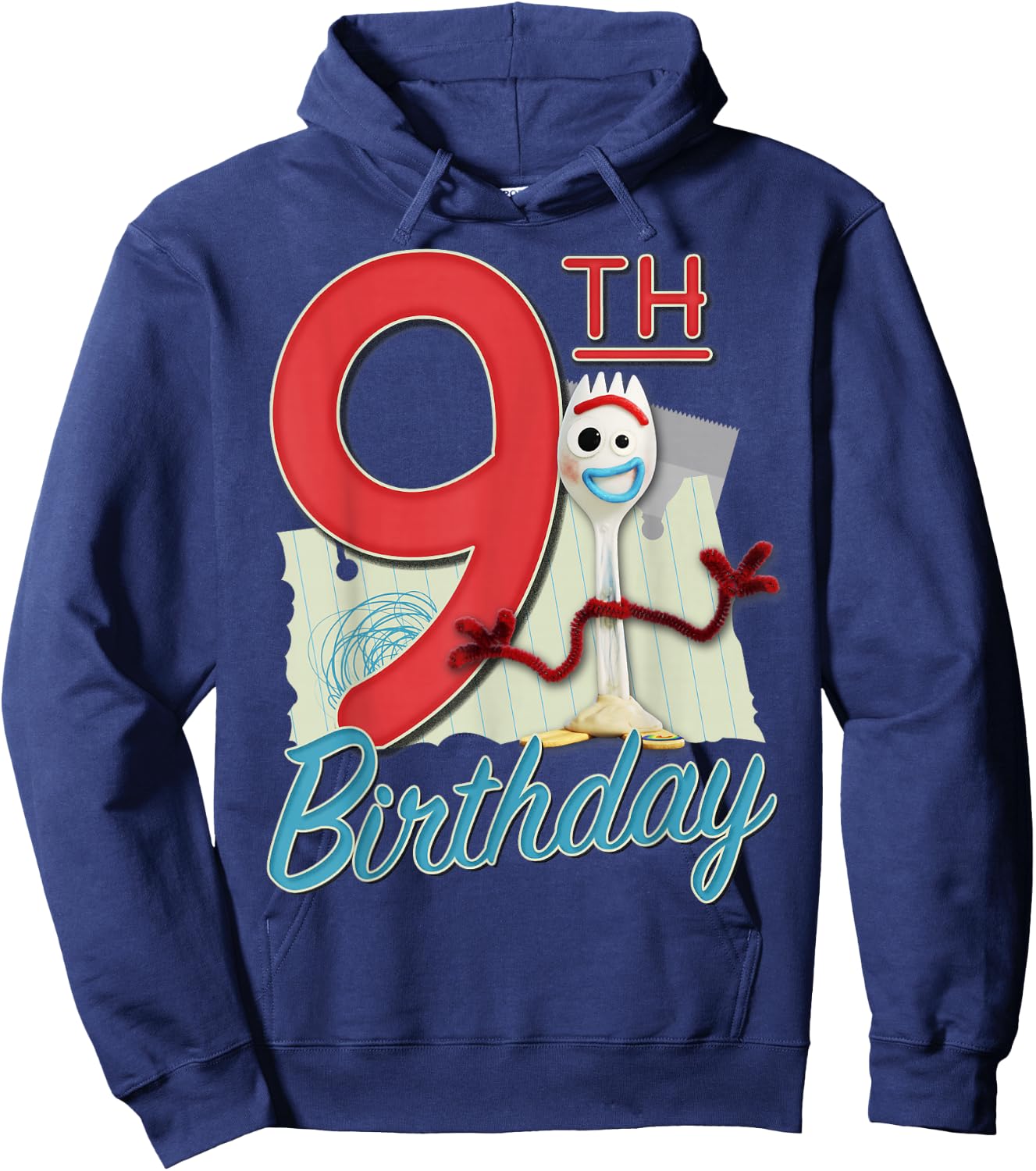 Disney Pixar Toy Story 4 Forky 9th Birthday Hoodie - Hoodie | Navy