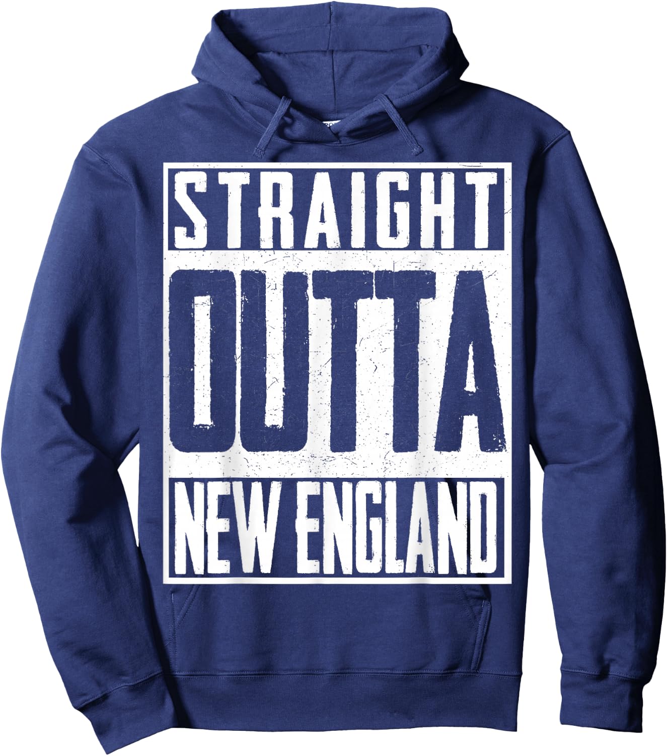 Straight Outta New England Pride Patriot Born in America Hoodie - Hoodie | Navy