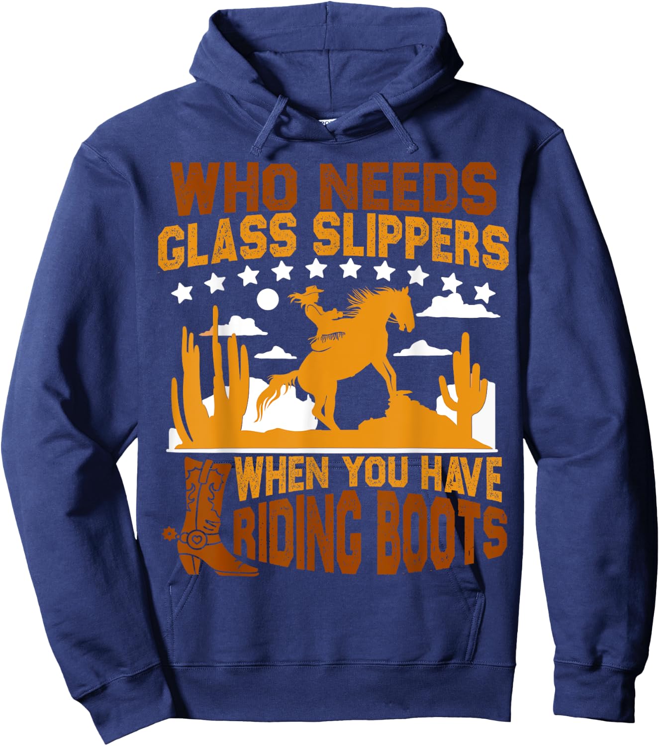 Horse Lover Funny Equestrian Horse Girl Horseback Riding Hoodie - Hoodie | Navy