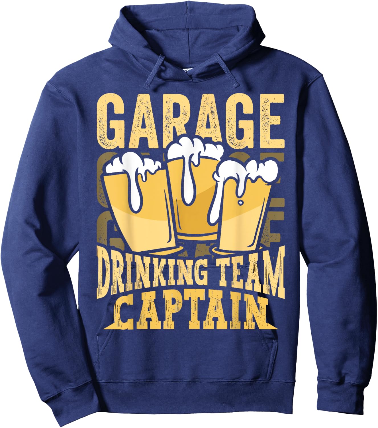 Garage Drinking Team Captain Beer Party Funny Drinker Gift Hoodie - Hoodie | Navy