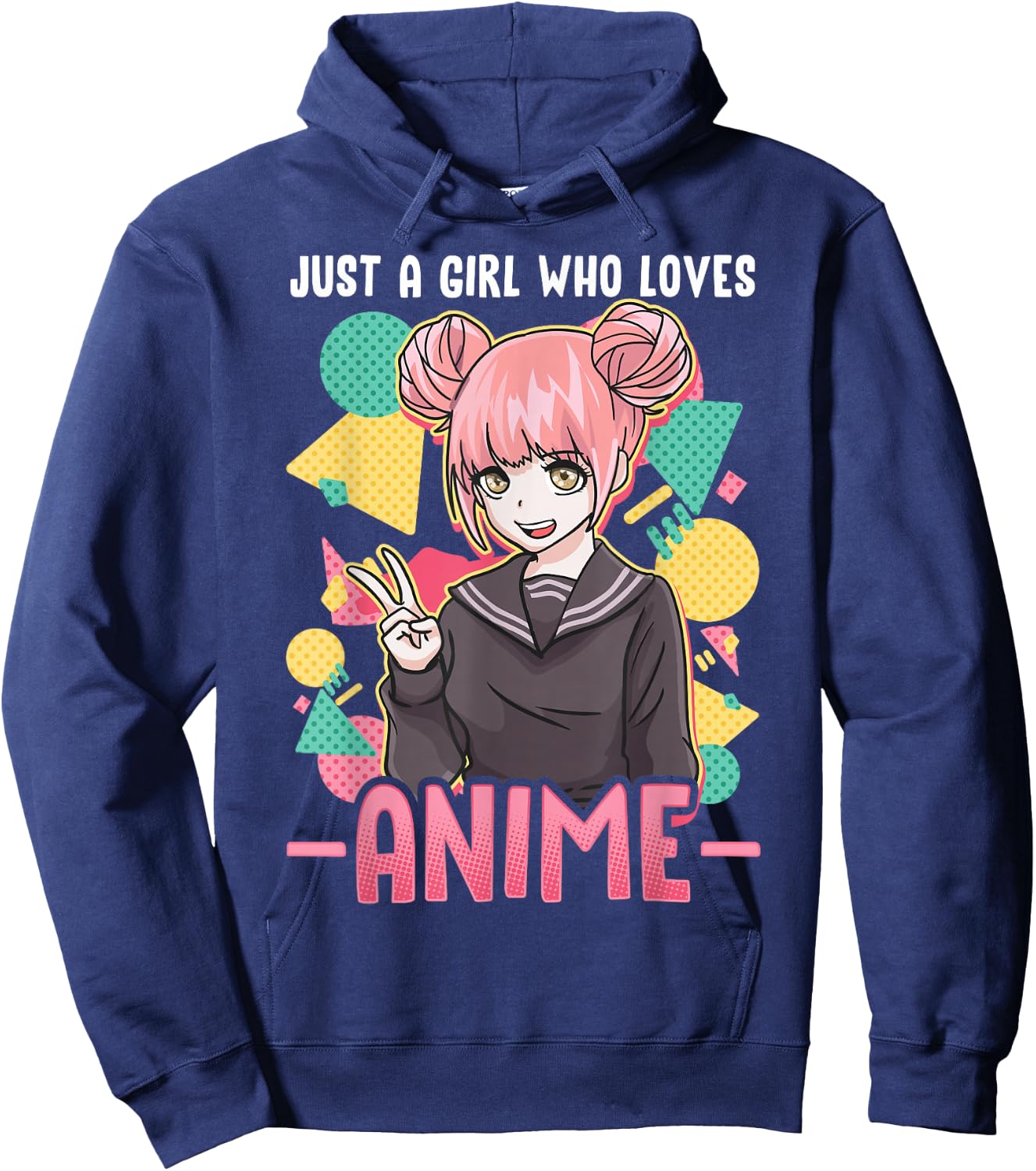 Anime Shirts for Girls Women Just A Girl Who Loves Anime Hoodie - Hoodie | Navy