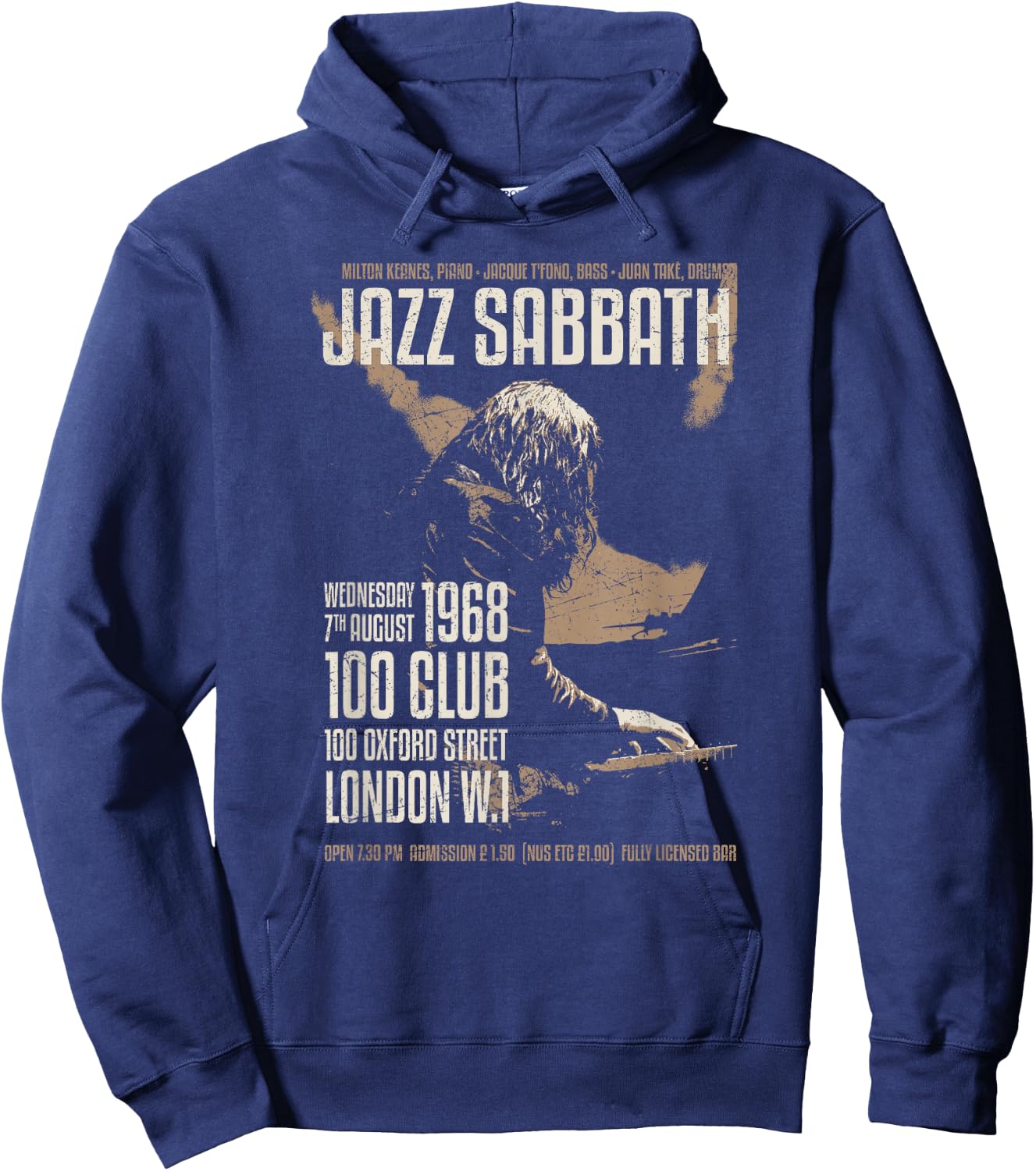 Blacklake Jazz Sabbath - 100 Club London 1968 Hoodie - Hoodie | Navy