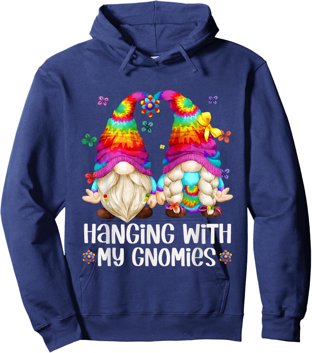 Hippie Gnome For Summer Vacation For Hanging With My Gnomies Hoodie - Hoodie | Navy