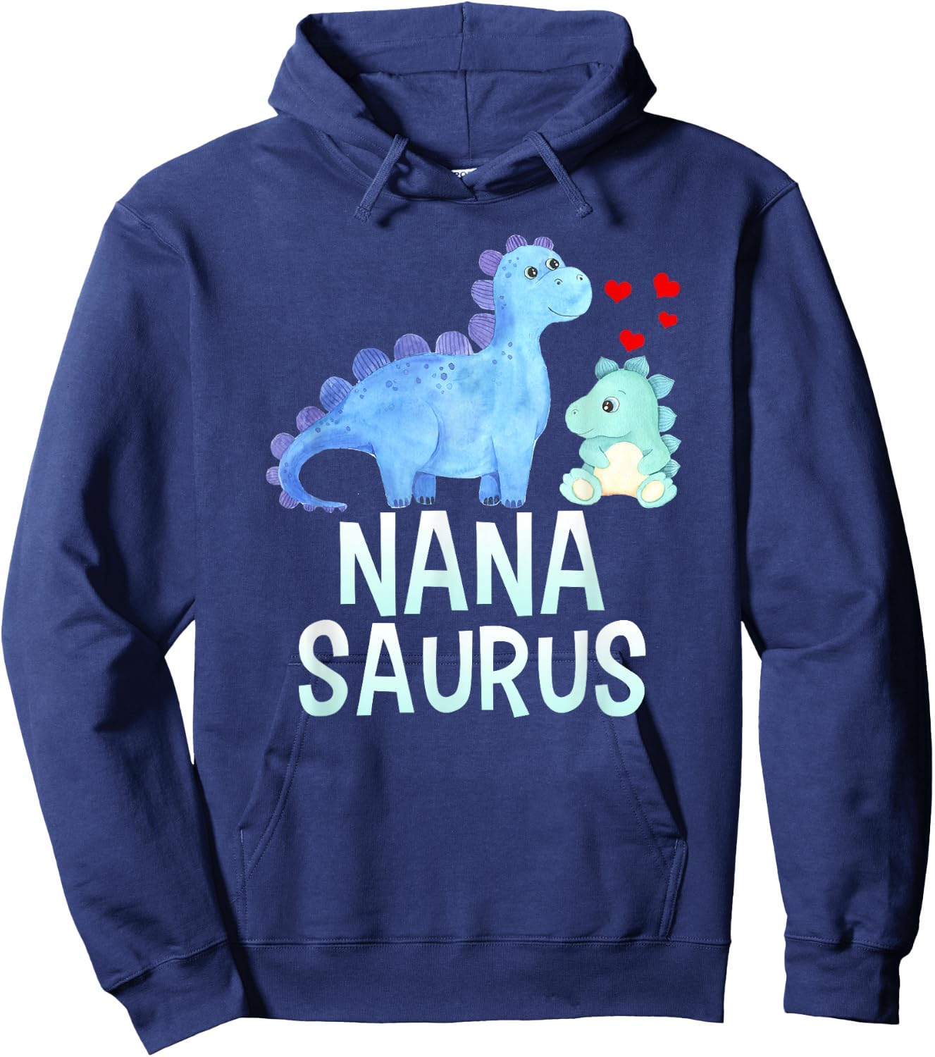 Nanasaurus Funny Dinosaur Baby Shower For Nana Hoodie - Hoodie | Navy