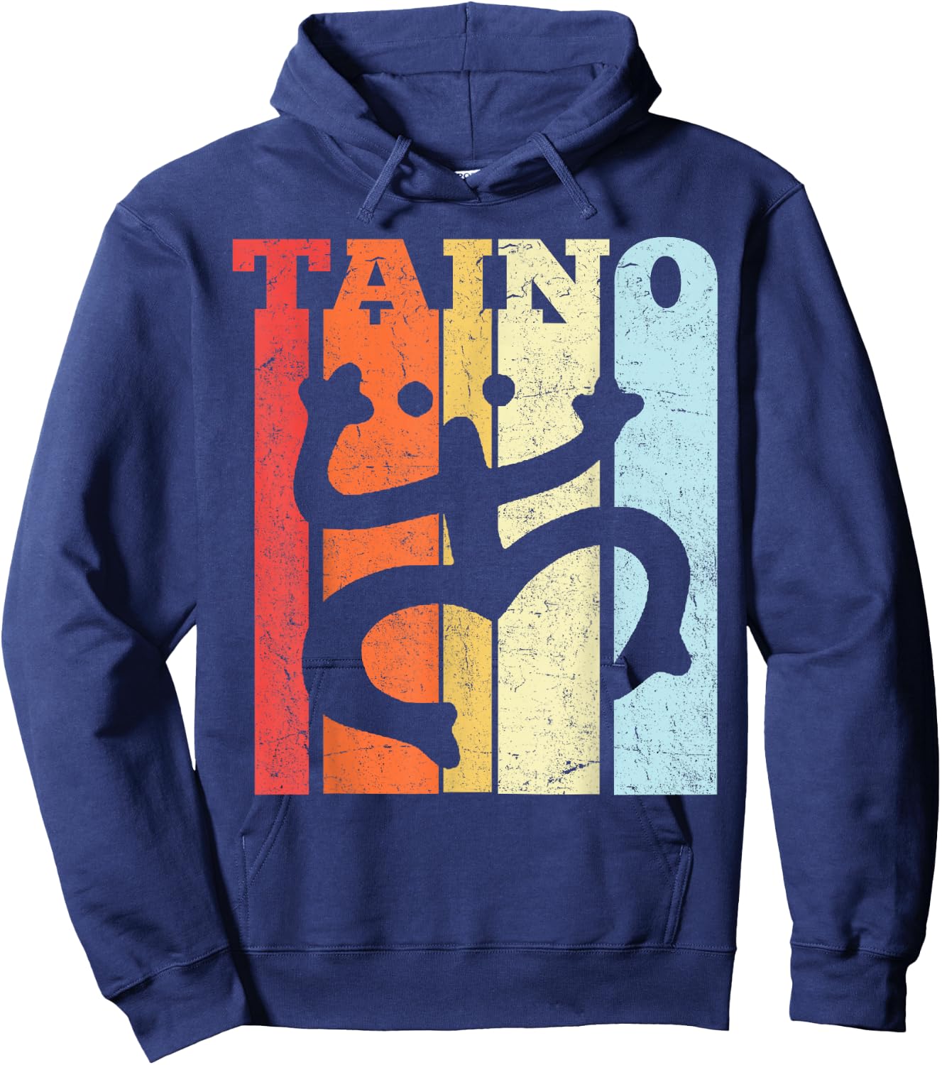 Coqui Vintage Puerto Rico Frog Vintage Boricua Taino Hoodie - Hoodie | Navy