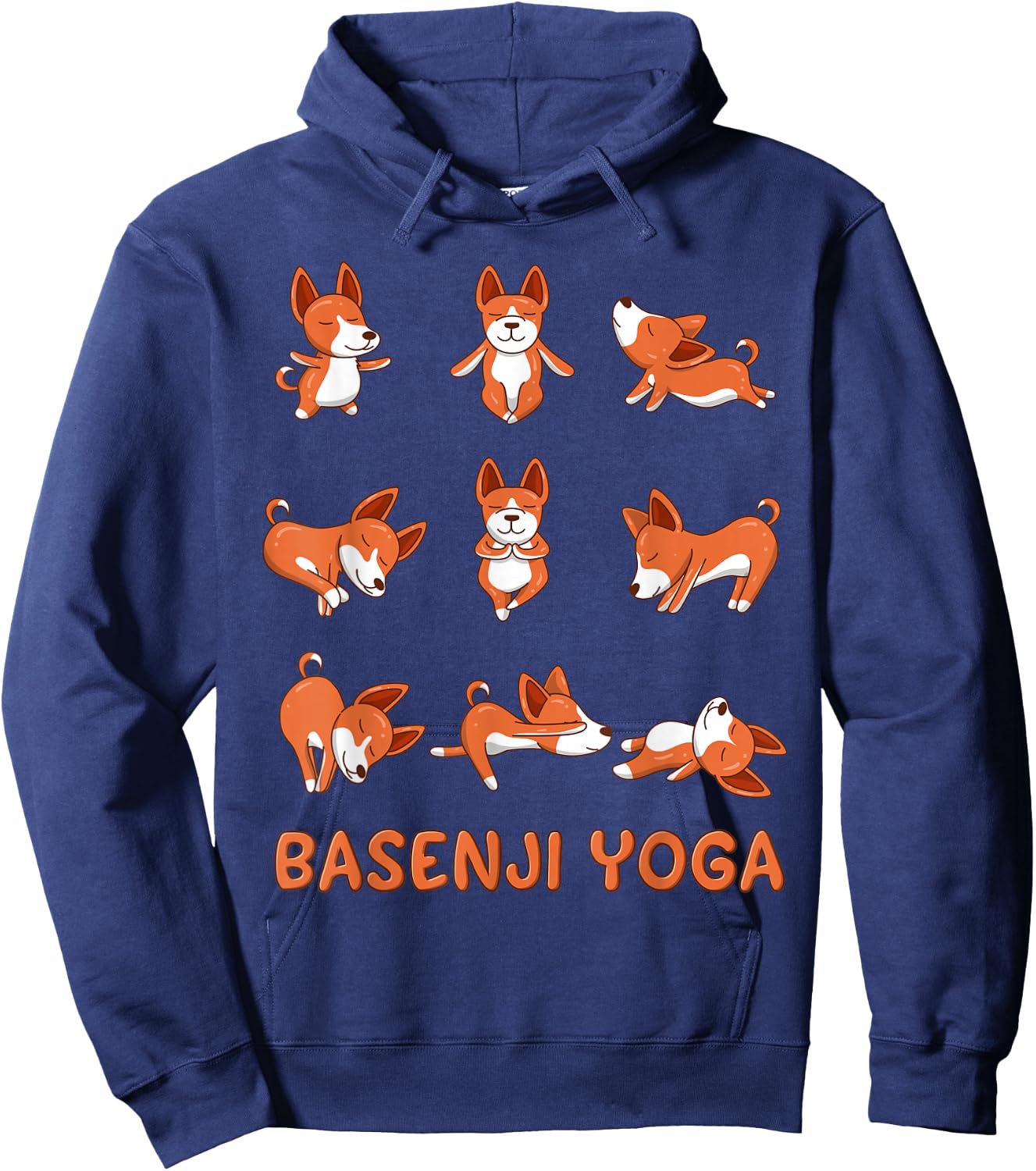 Basenji Yoga shirt Basenji Yoga Pose Meditation Hoodie - Hoodie | Navy