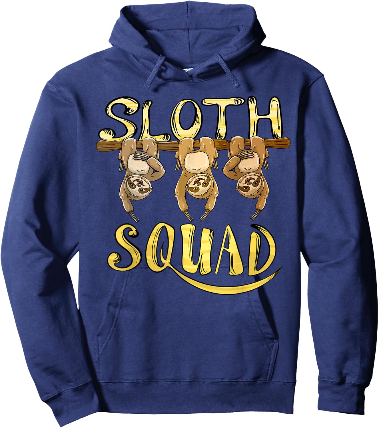 Cool Sloth Squad | Funny Lazy Slow Animal Lover Group Gift Hoodie - Hoodie | Navy