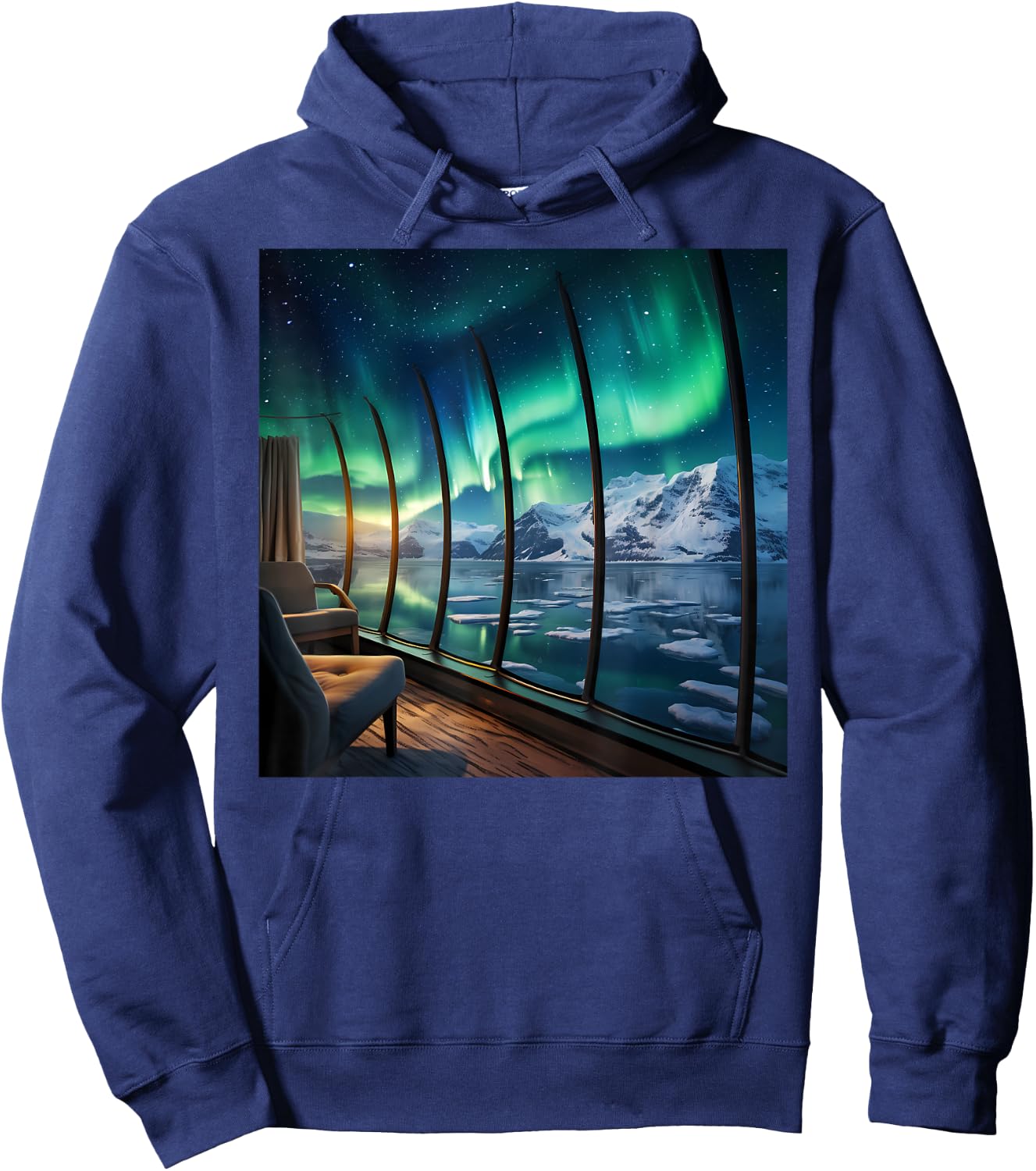 Norway Auroa Borealis Cruise Northern Lights Vacation Merch Hoodie - Hoodie | Navy