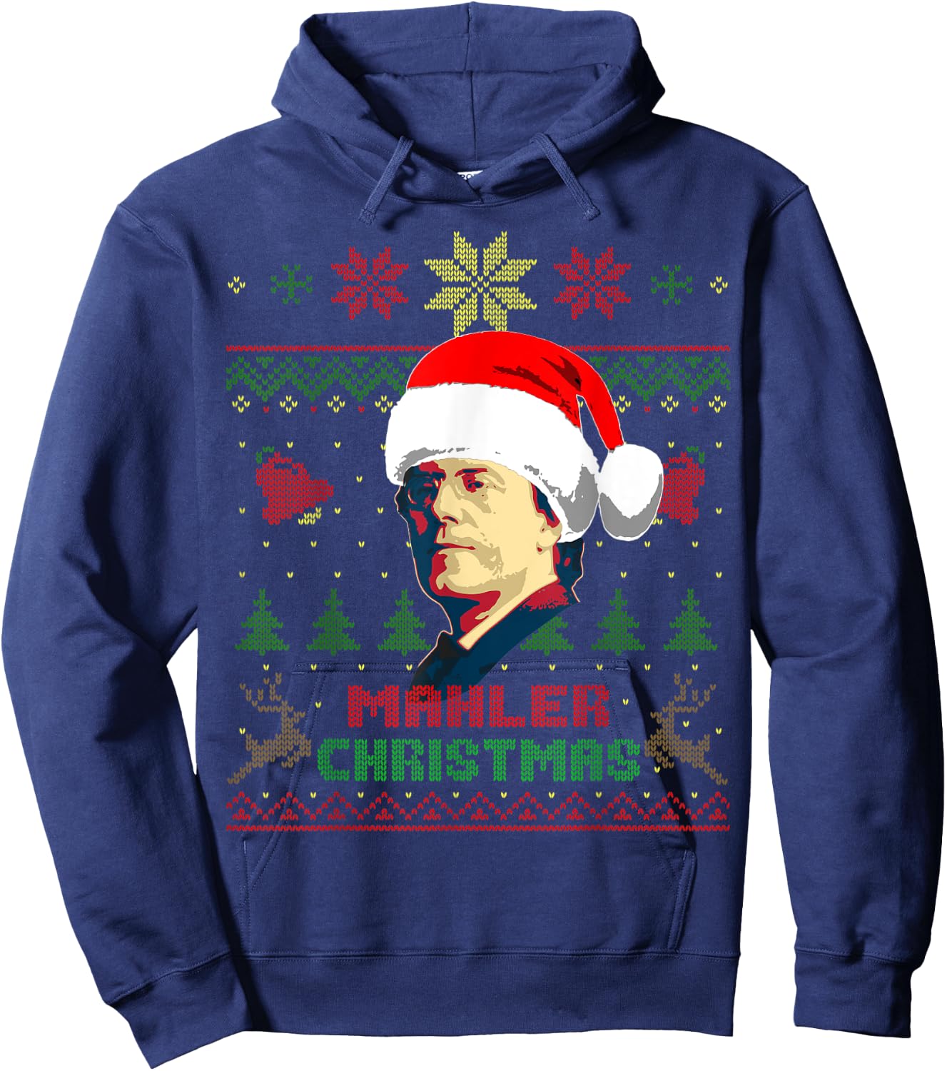 Gustav Mahler Funny Christmas Hoodie - Hoodie | Navy