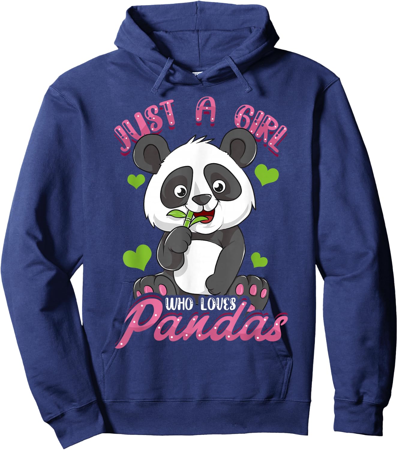 Just A Girl Who Loves Pandas Shirt Panda Shirt For Girls Hoodie - Hoodie | Navy