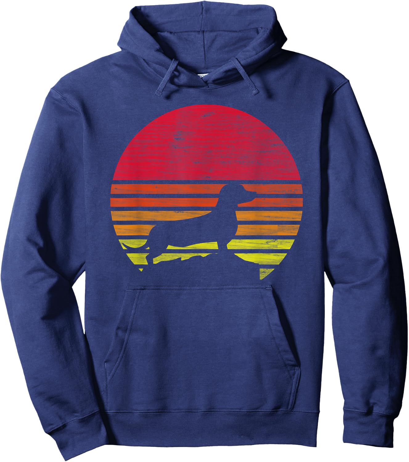 Dachshund Retro Hoodie - Hoodie | Navy