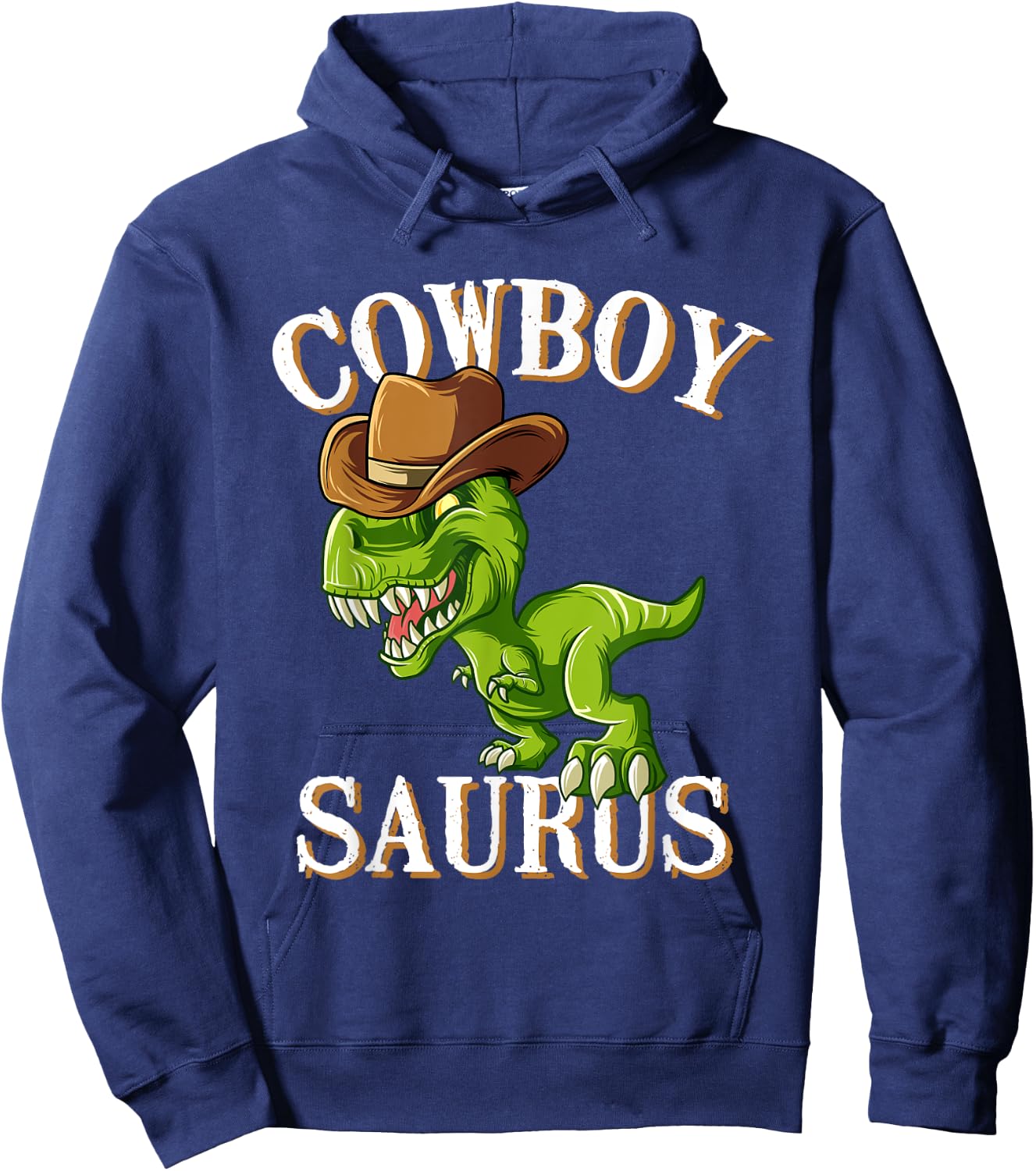 Sheriff T-Rex Dinosaur Cowboy Horse Rider Wild West Saurus Hoodie - Hoodie | Navy