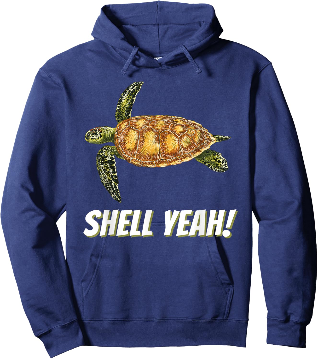 Shell Yeah - Cute Tortoise & Sea Turtle Lover Ocean Hoodie - Hoodie | Navy