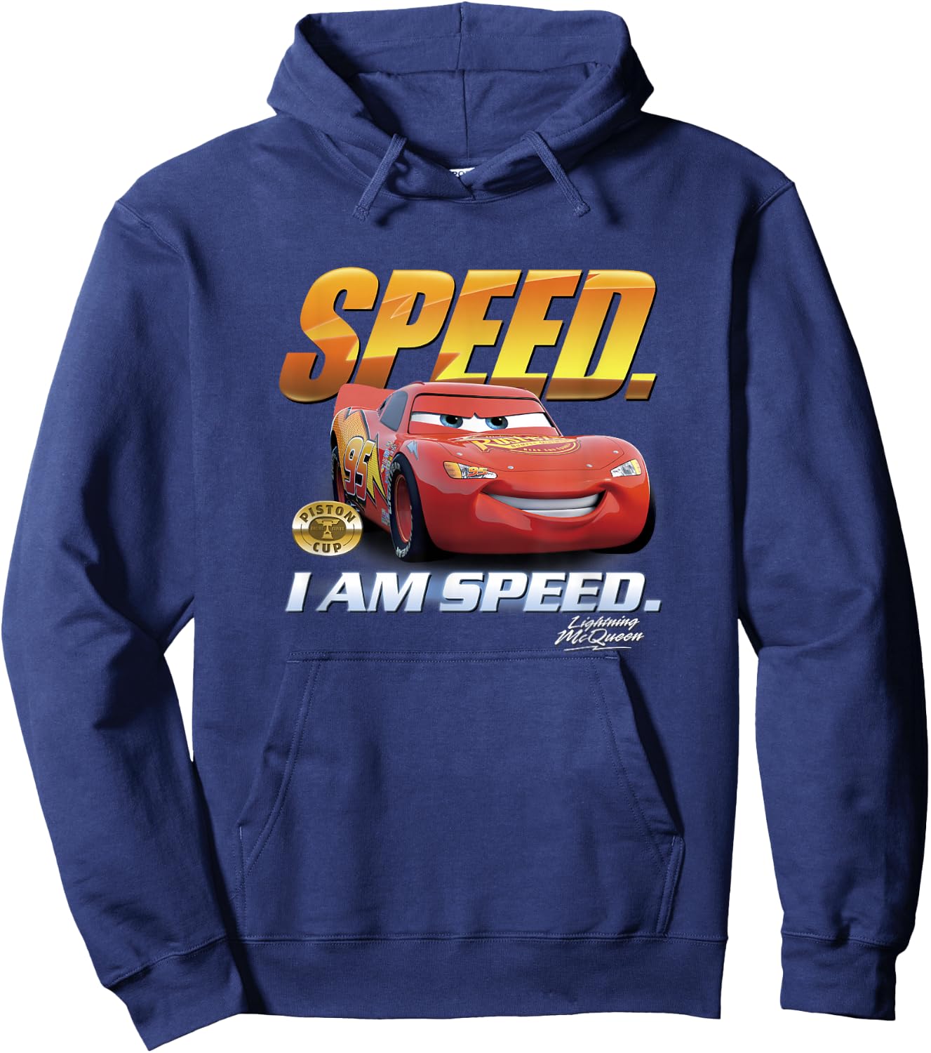 Disney Pixar Cars Lightning McQueen Speed I Am Speed Hoodie - Hoodie | Navy