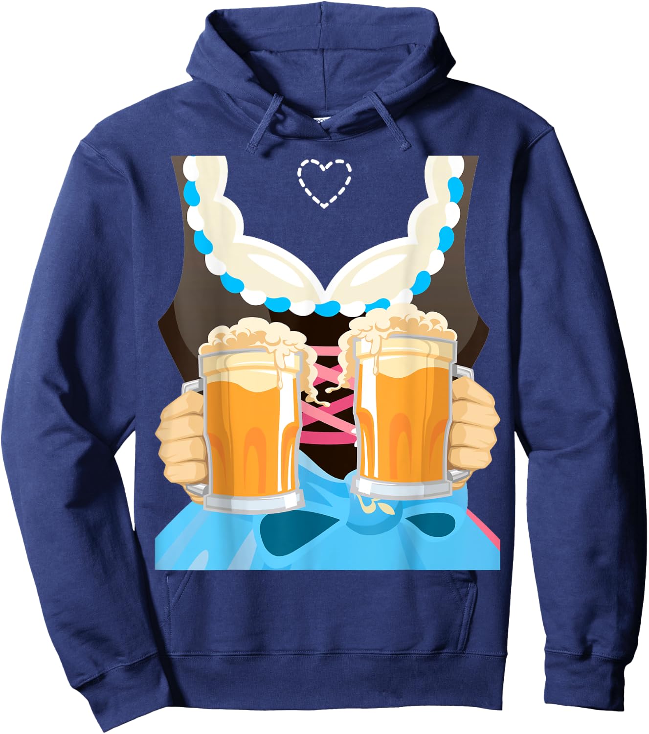 Dirndl Oktoberfest 2020 Bavarian Munich Beer Festival Hoodie - Hoodie | Navy