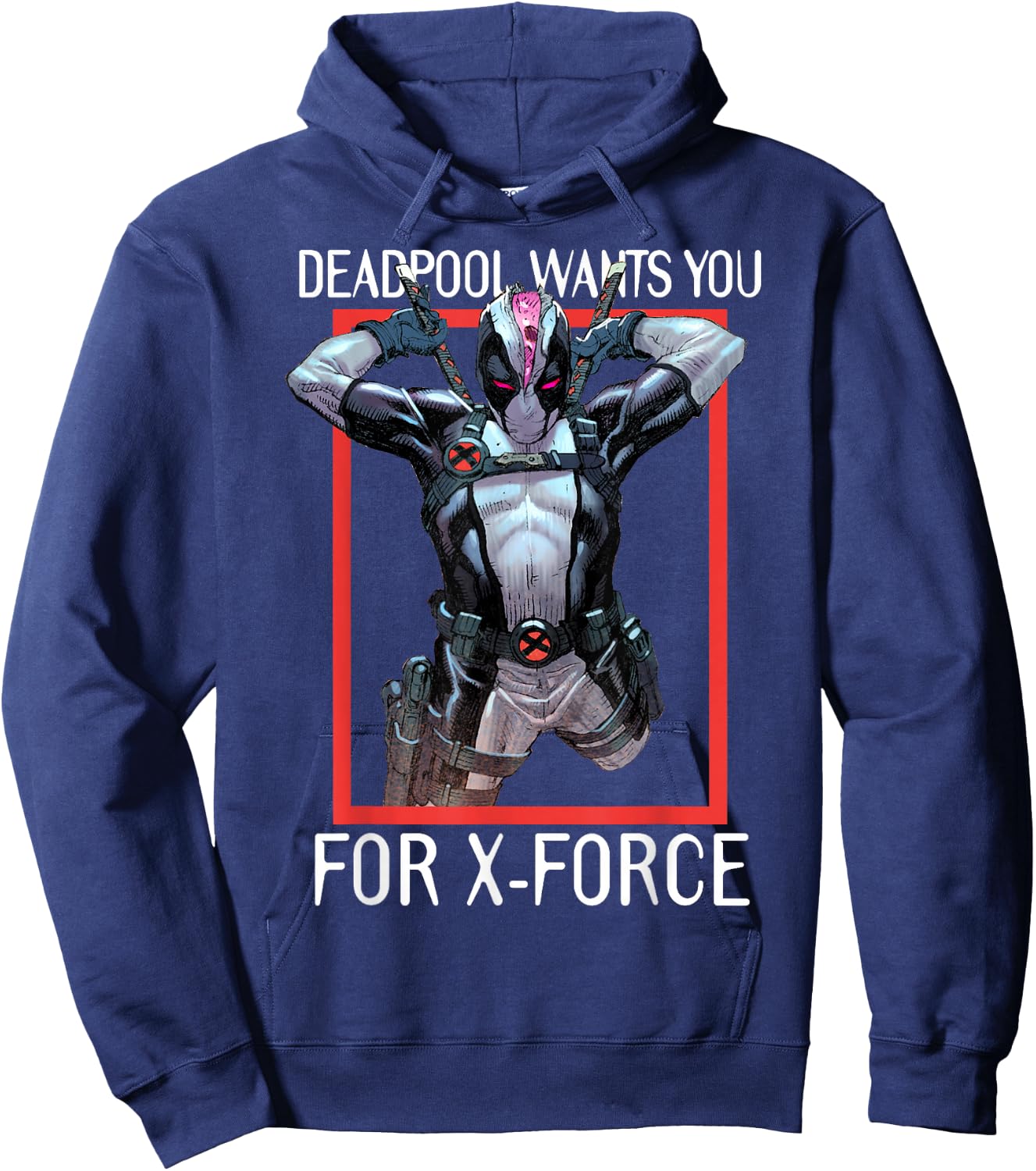 Marvel X-Force Deadpool Wants You for X-Force Poster Hoodie - Hoodie | Navy
