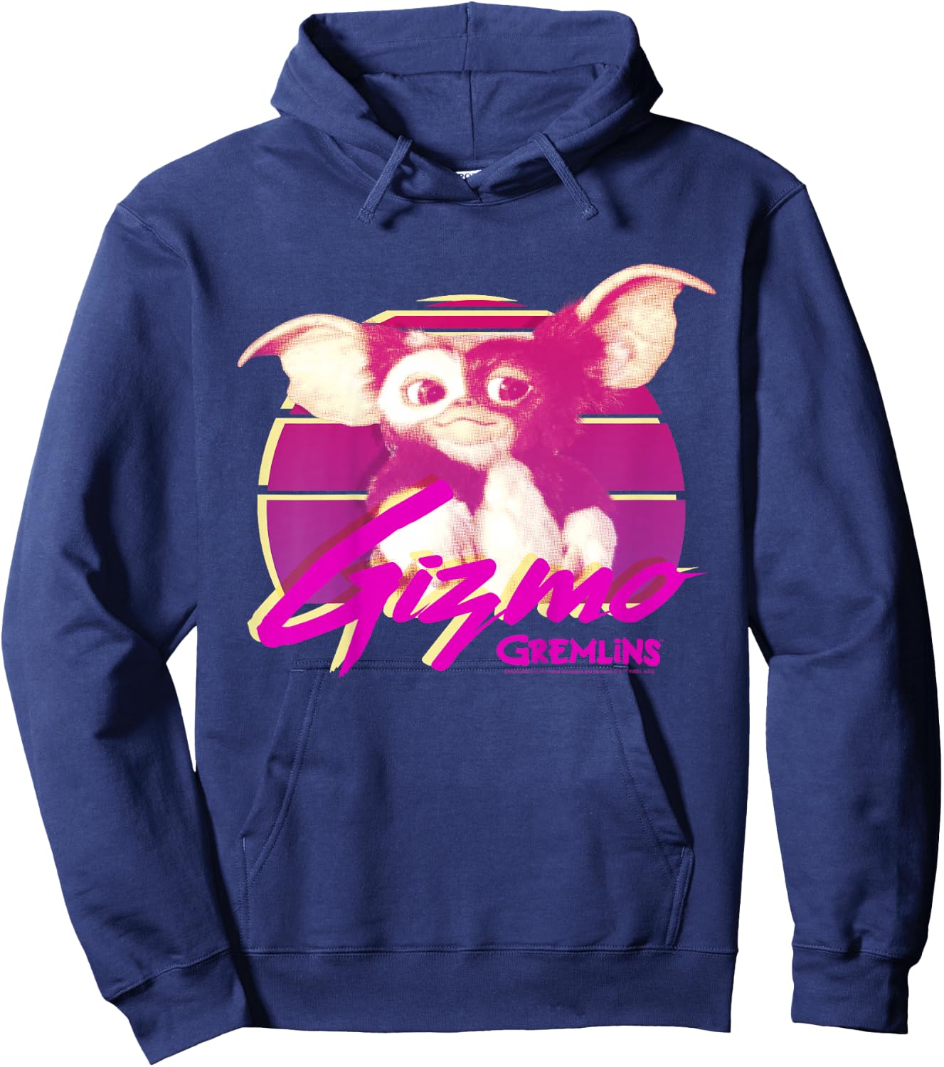 Kids Gremlins Gizmo Retro Portrait Hoodie - Hoodie | Navy
