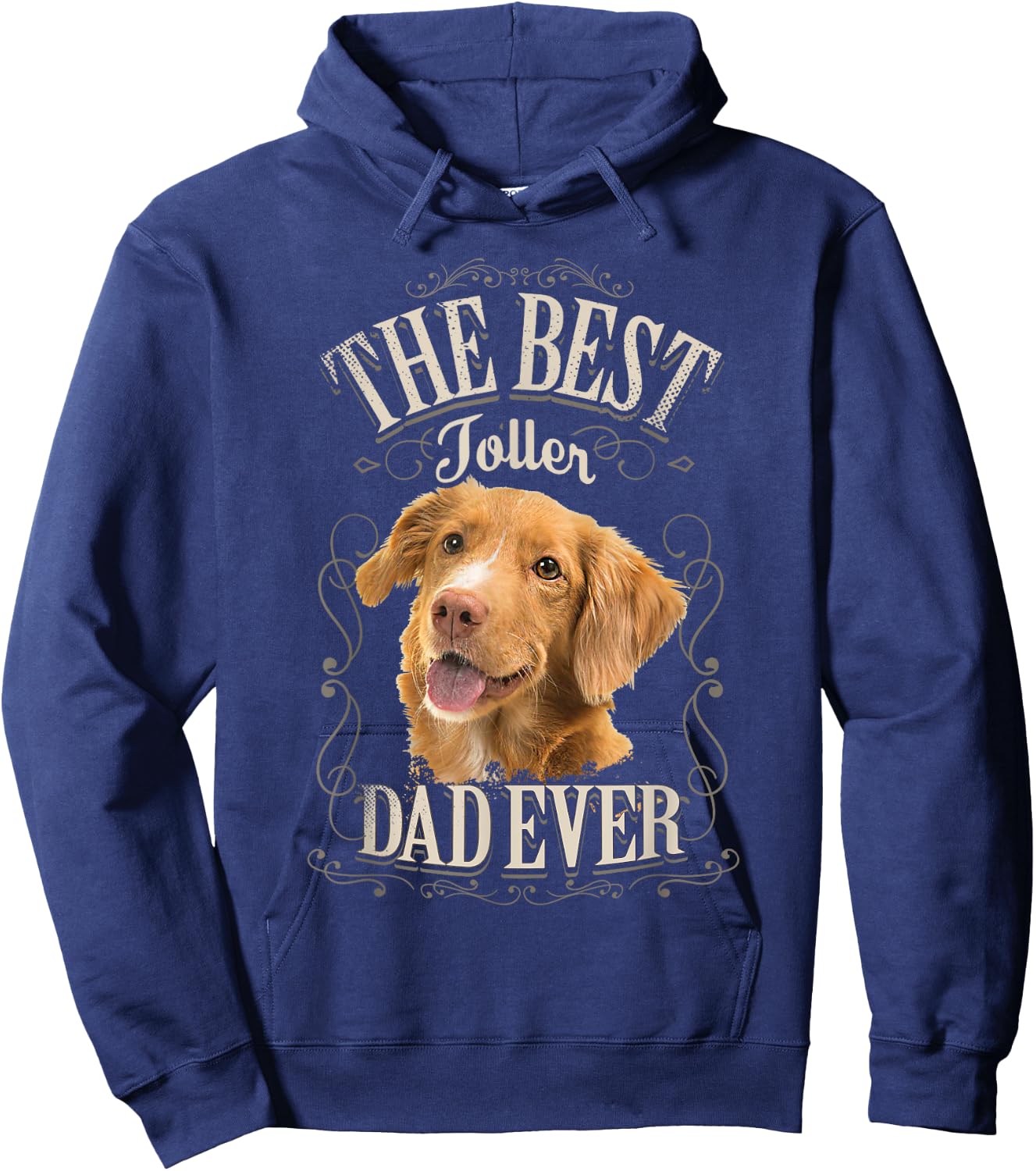 Best Toller Dad Ever Nova Scotia Duck Tolling Retriever Dog Hoodie - Hoodie | Navy