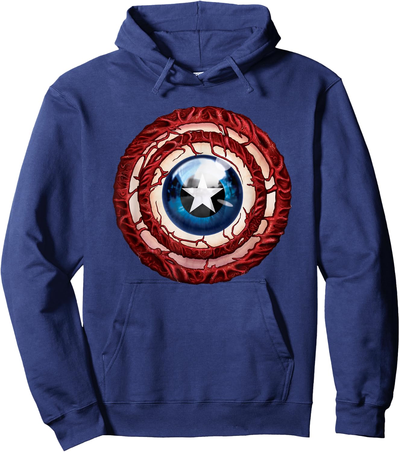 Marvel Captain America Haunted Halloween Eye Shield Hoodie - Hoodie | Navy