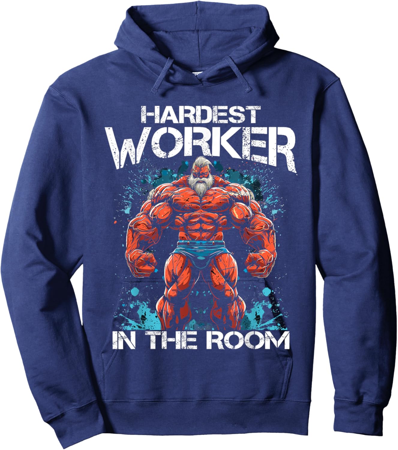 Gym Workout Bodybuilding Hardest Worker in the room Hoodie - Hoodie | Navy