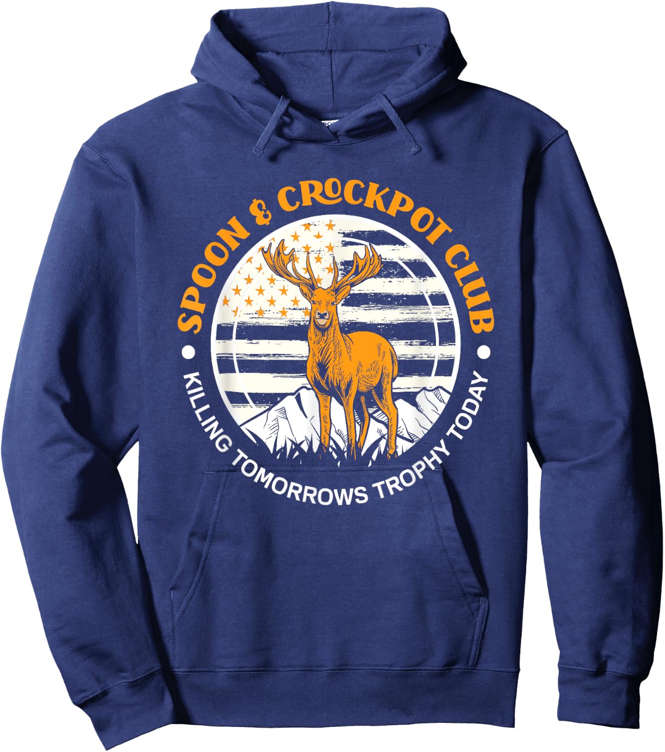 Spoon And Crockpot Club Funny Hunter Deer Hunting Hoodie - Hoodie | Navy