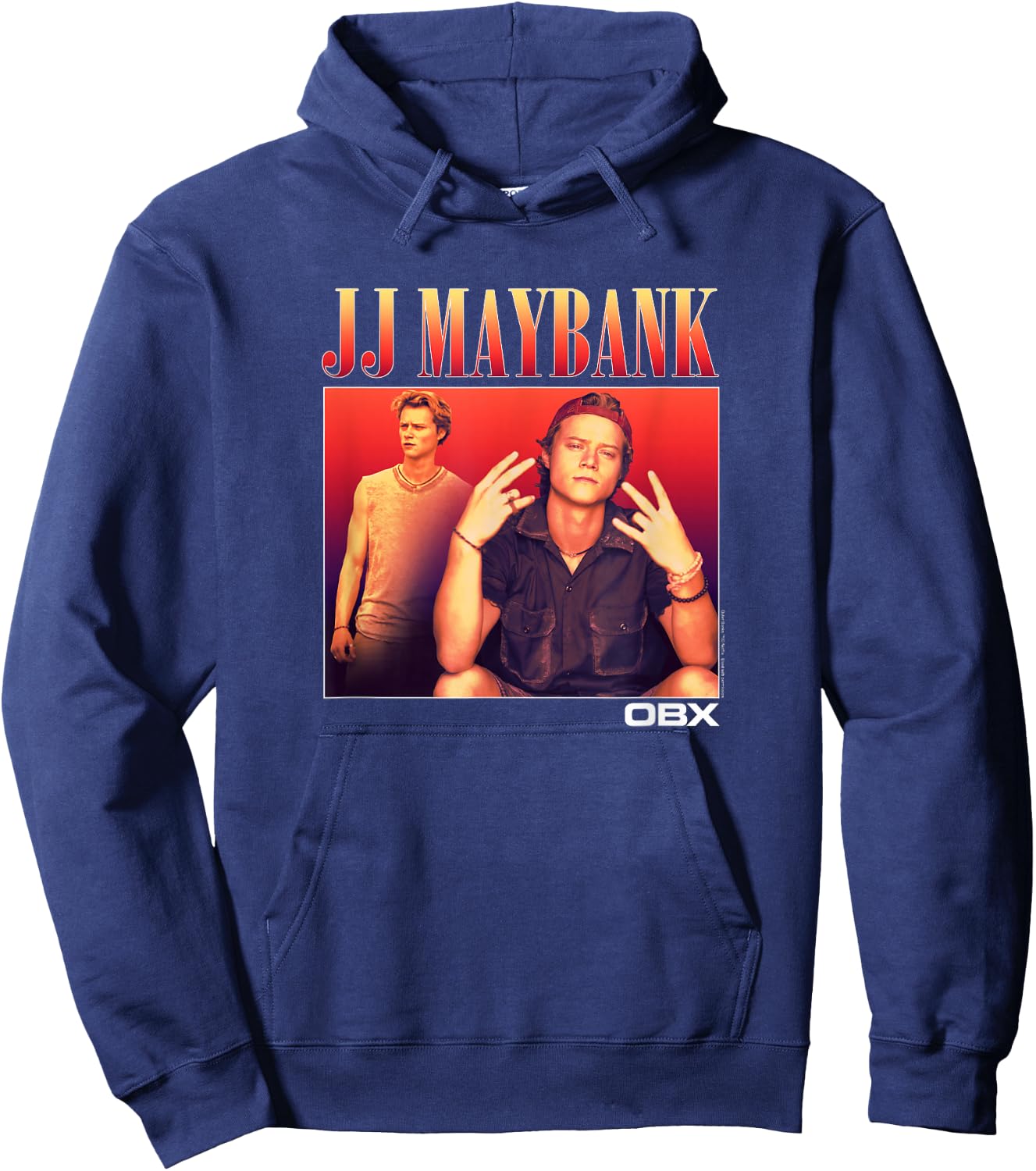 Outer Banks JJ Maybank Portrait Small Hoodie - Hoodie | Navy