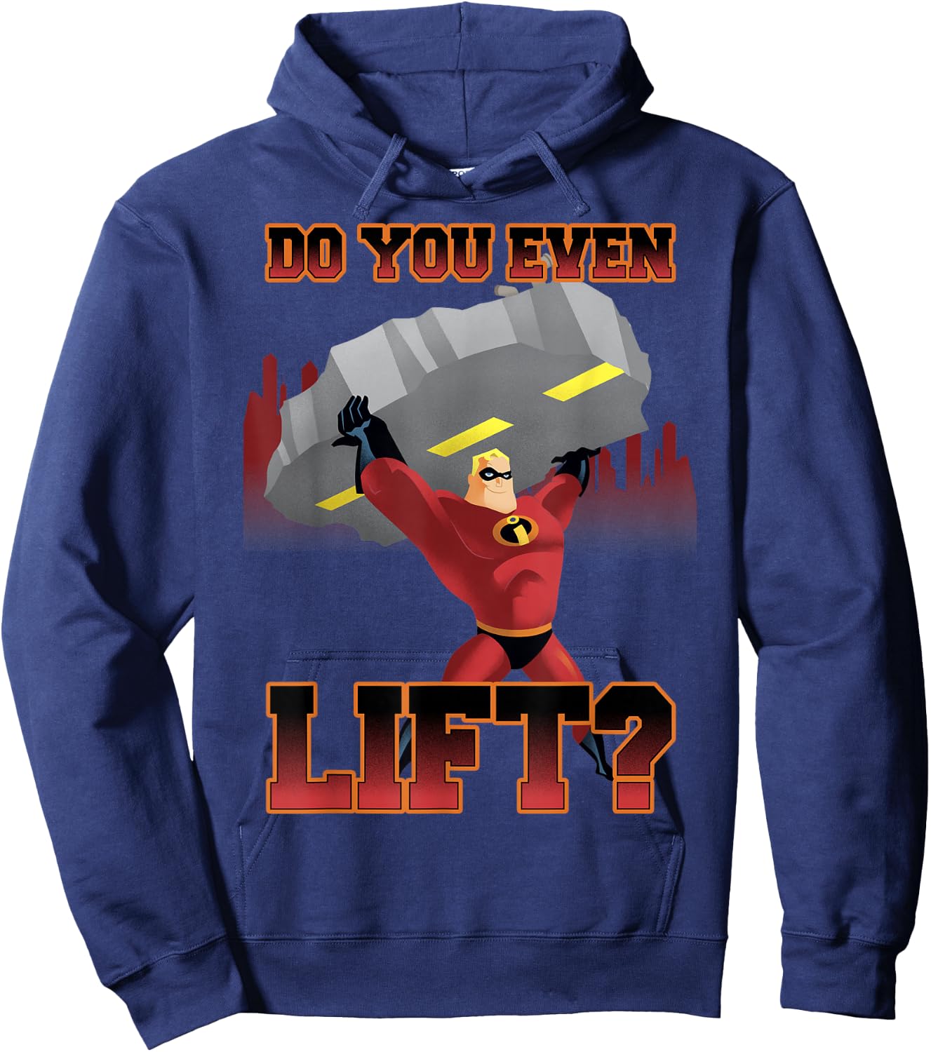 Disney Pixar The Incredibles Mr. Incredible Do You Even Lift Hoodie - Hoodie | Navy