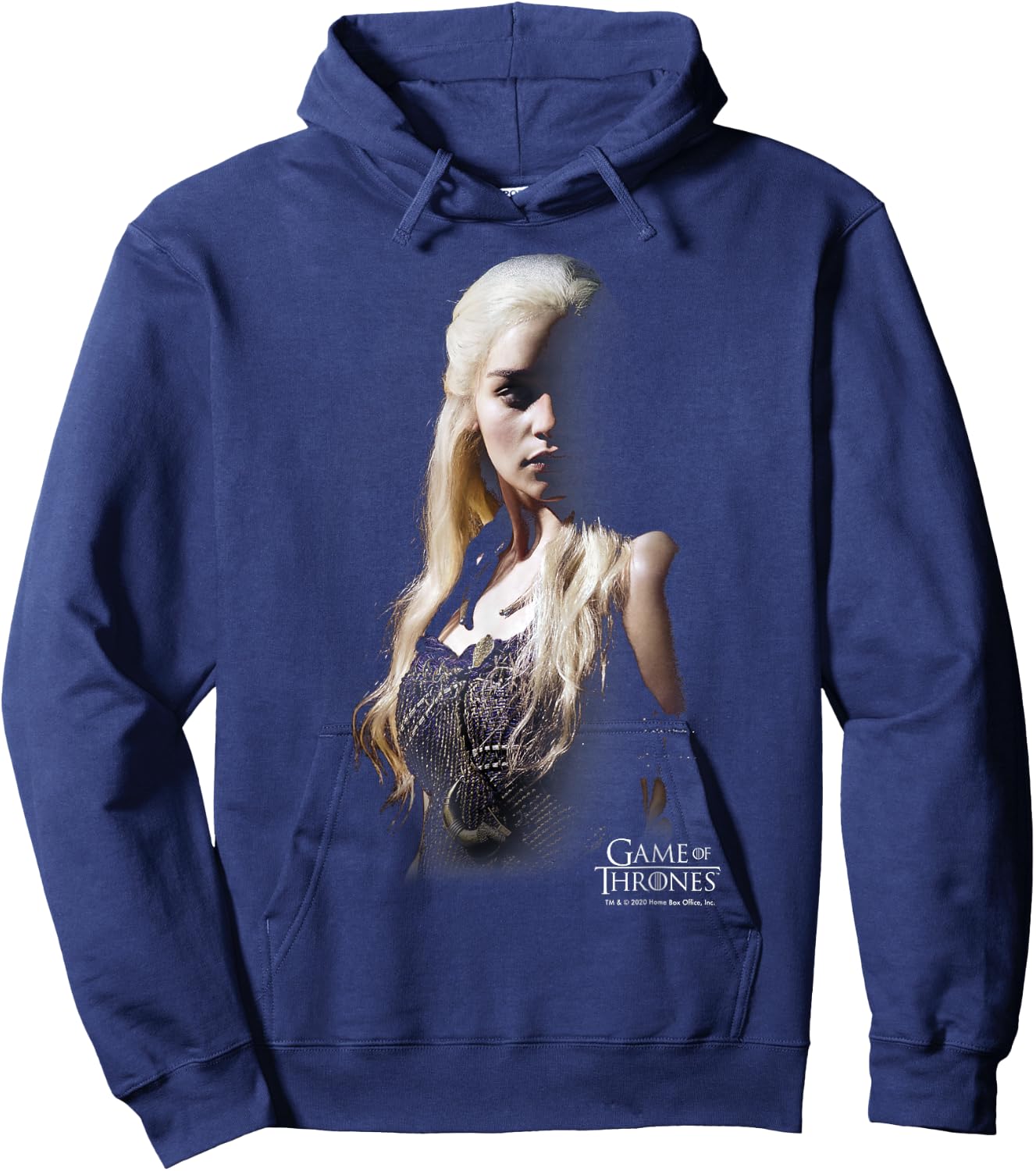Game Of Thrones Daenerys Targaryen Dark Portrait Hoodie - Hoodie | Navy